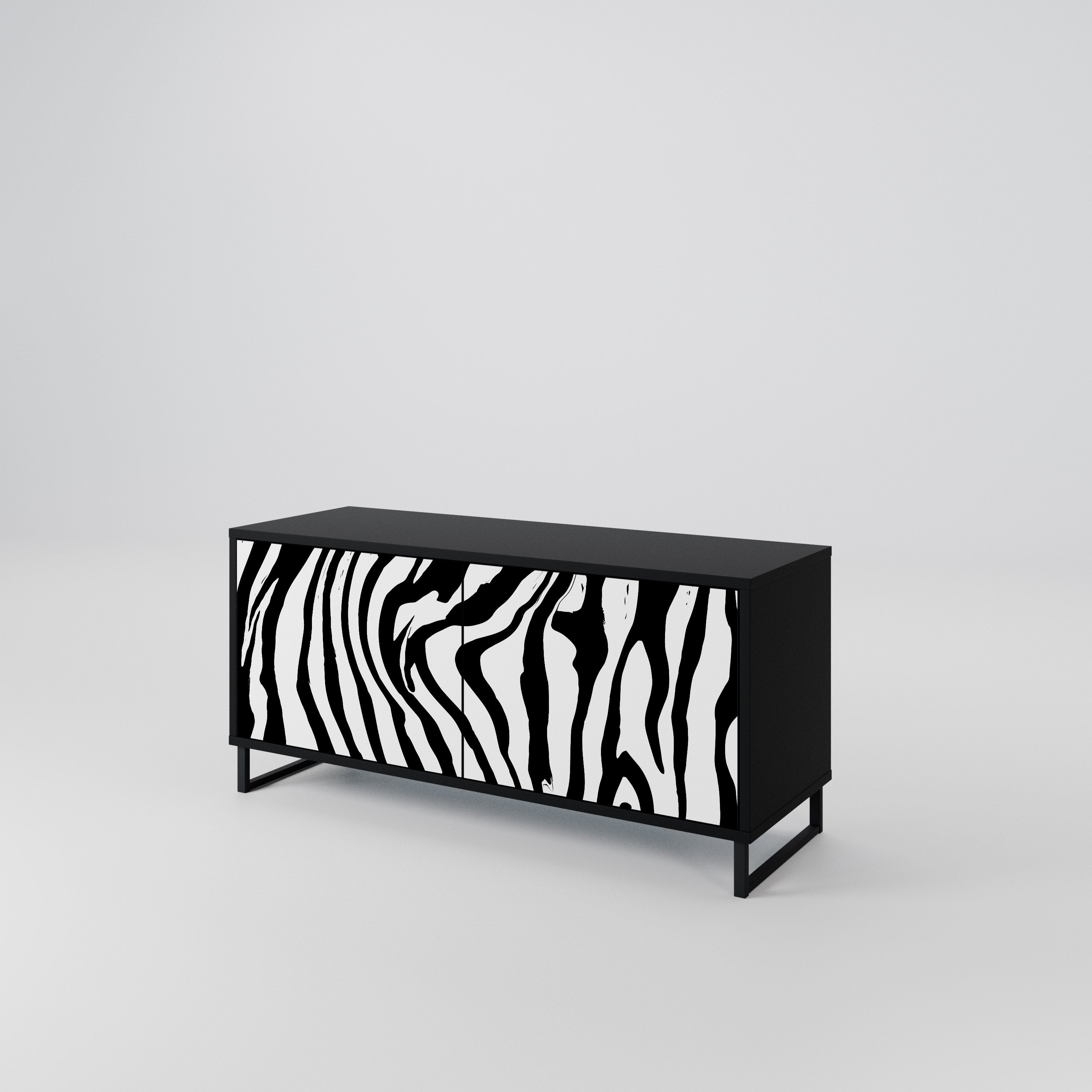 SPLENDID ZEBRA Compact 2-Door TV Cabinet