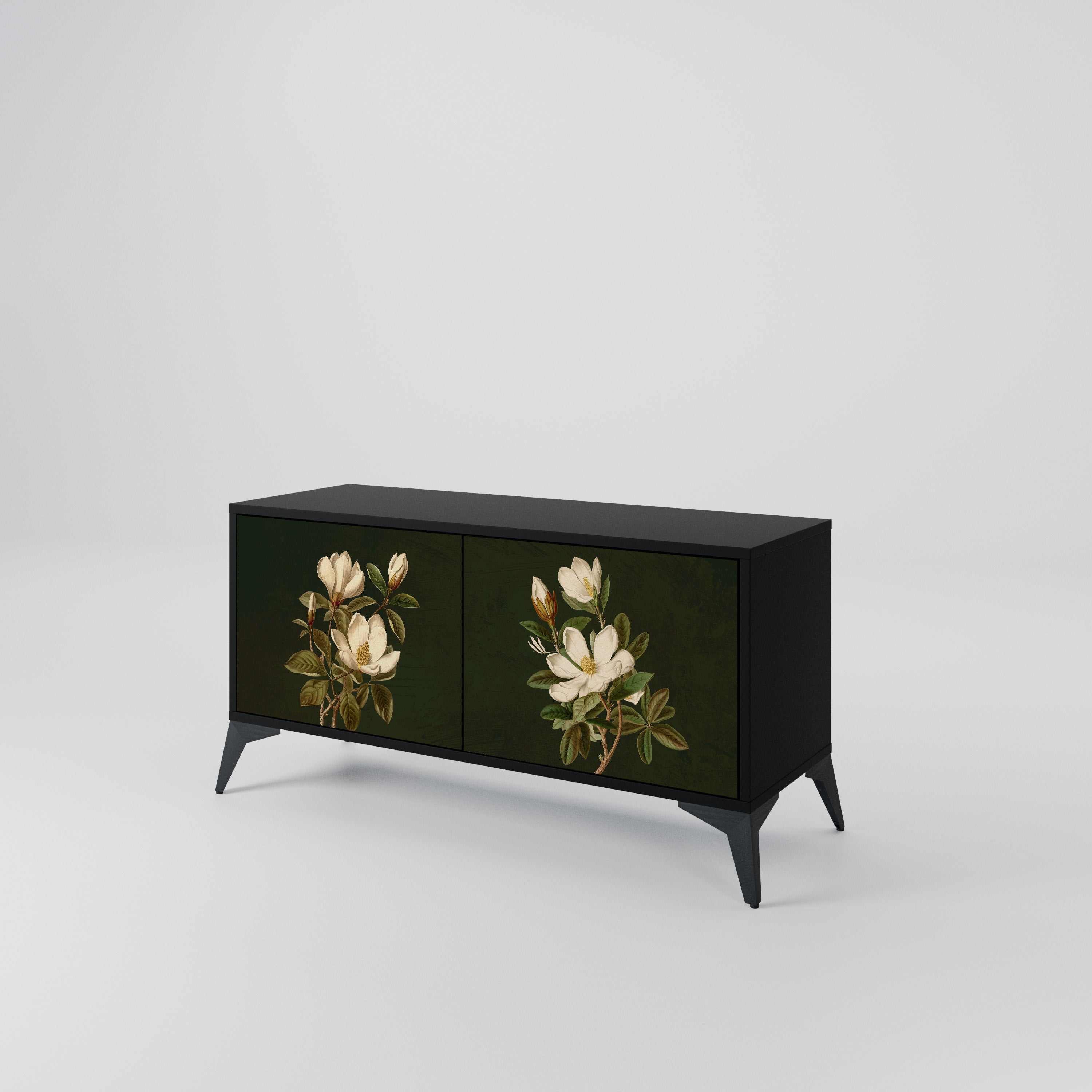 FLORAL NOIR Compact 2-Door TV Cabinet