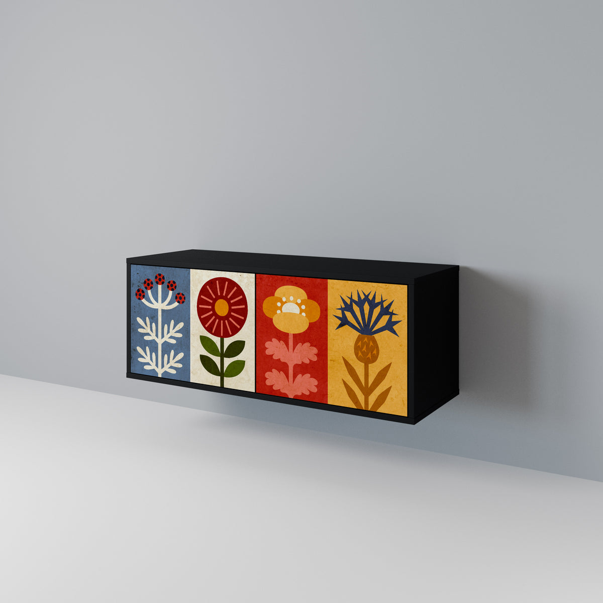 SCANDIC FLOWERET Συμπαγές έπιπλο τηλεόρασης 2-θυρών