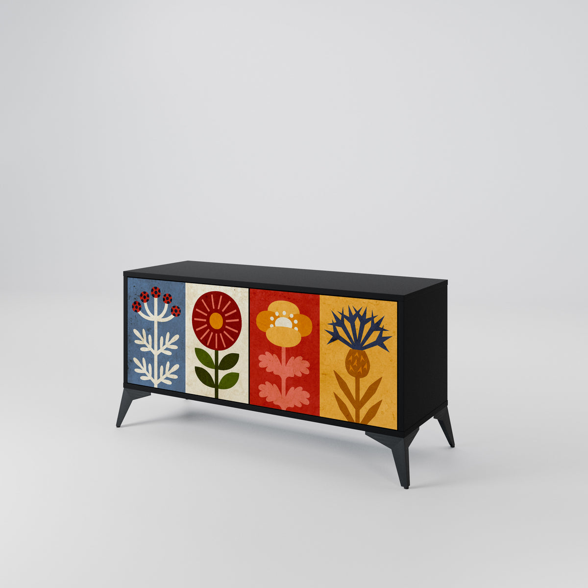 SCANDIC FLOWERET Συμπαγές έπιπλο τηλεόρασης 2-θυρών