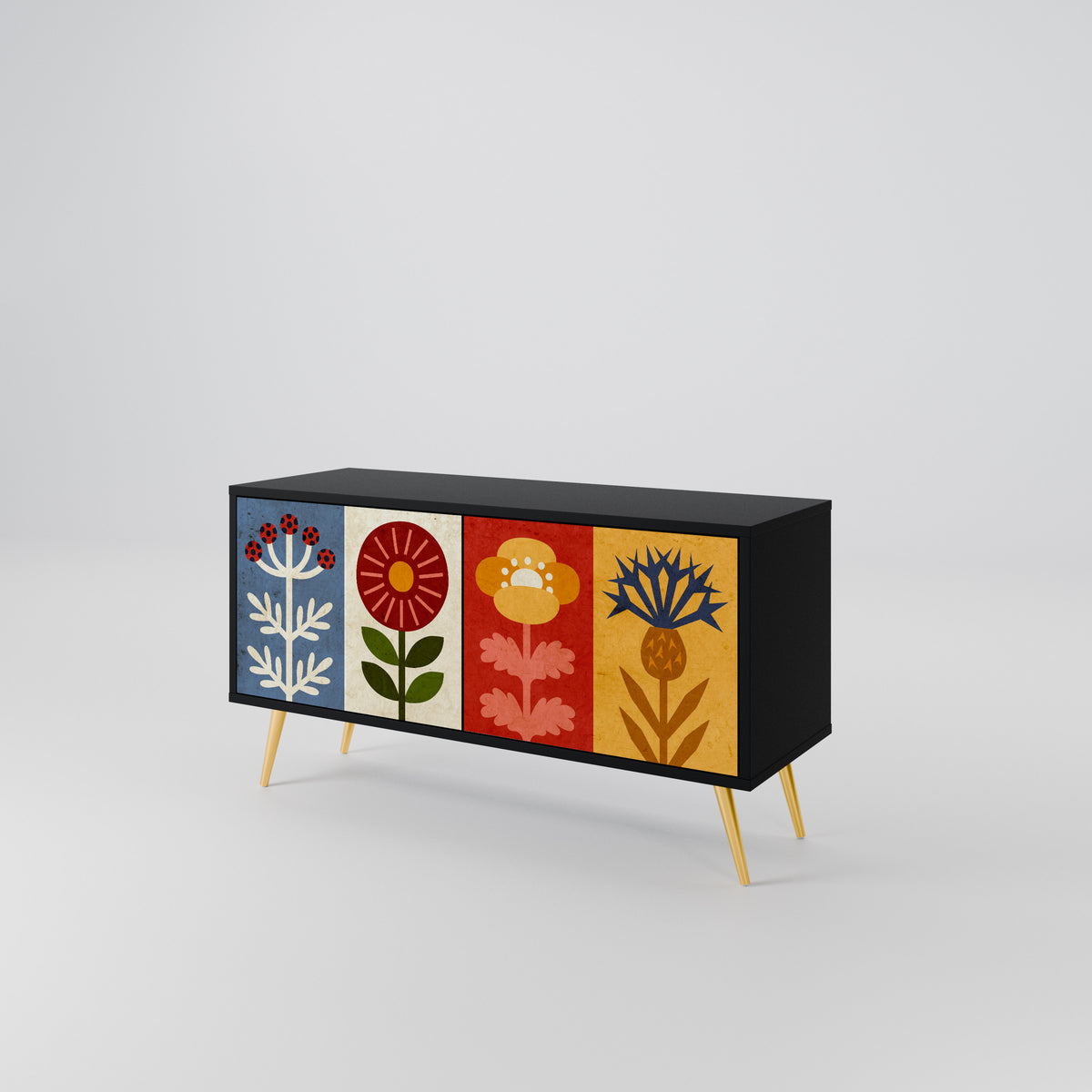 SCANDIC FLOWERET Compact 2-Door TV Cabinet