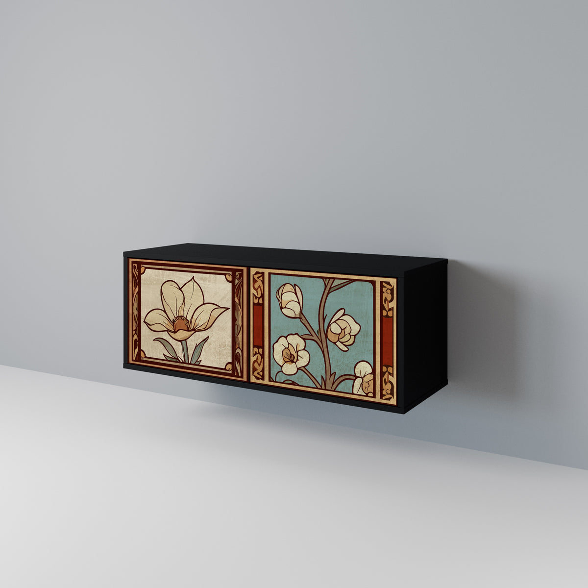 TIMELESS FLORA Συμπαγές έπιπλο τηλεόρασης 2-θυρών