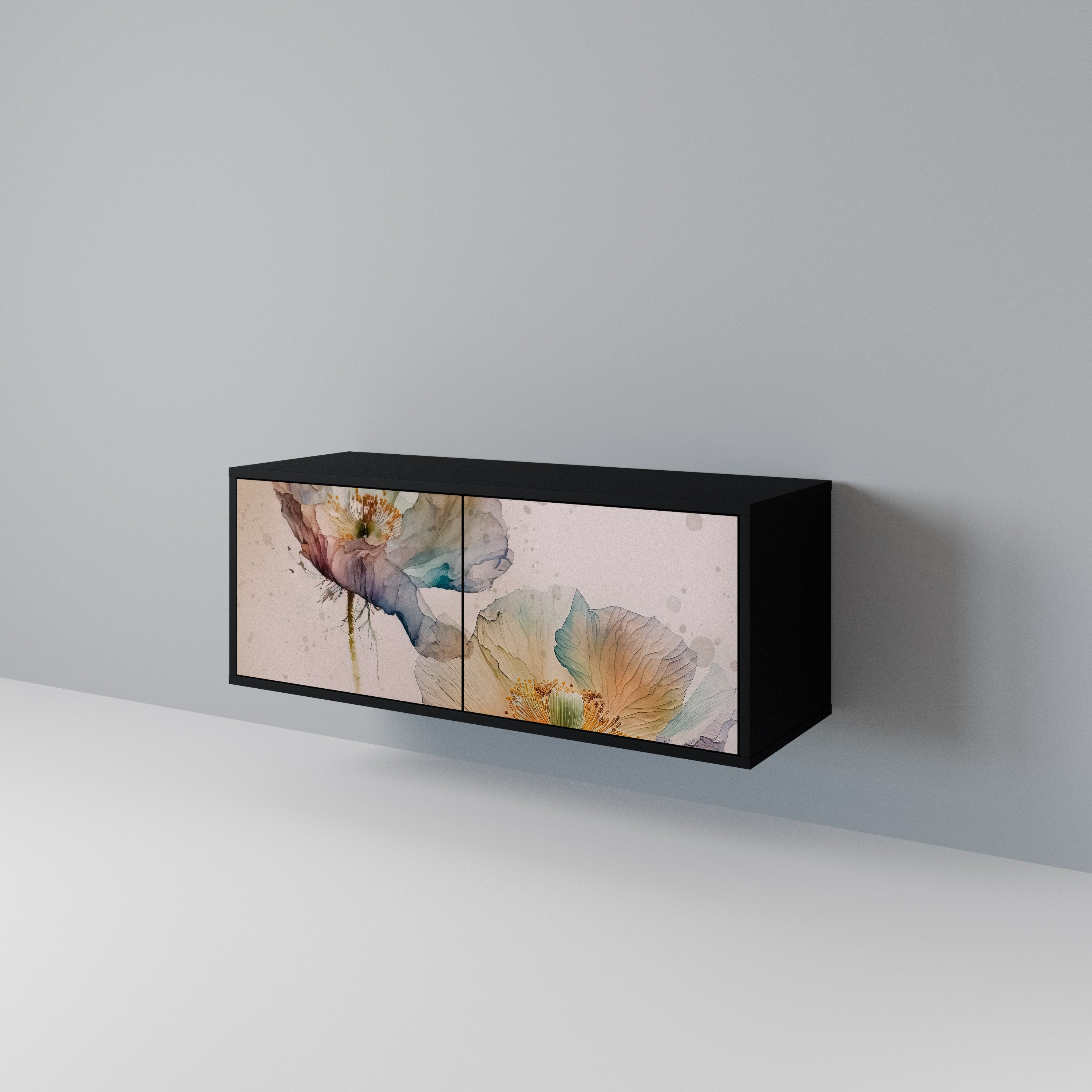 SOFTEN POPPY Compact 2-Door TV Cabinet