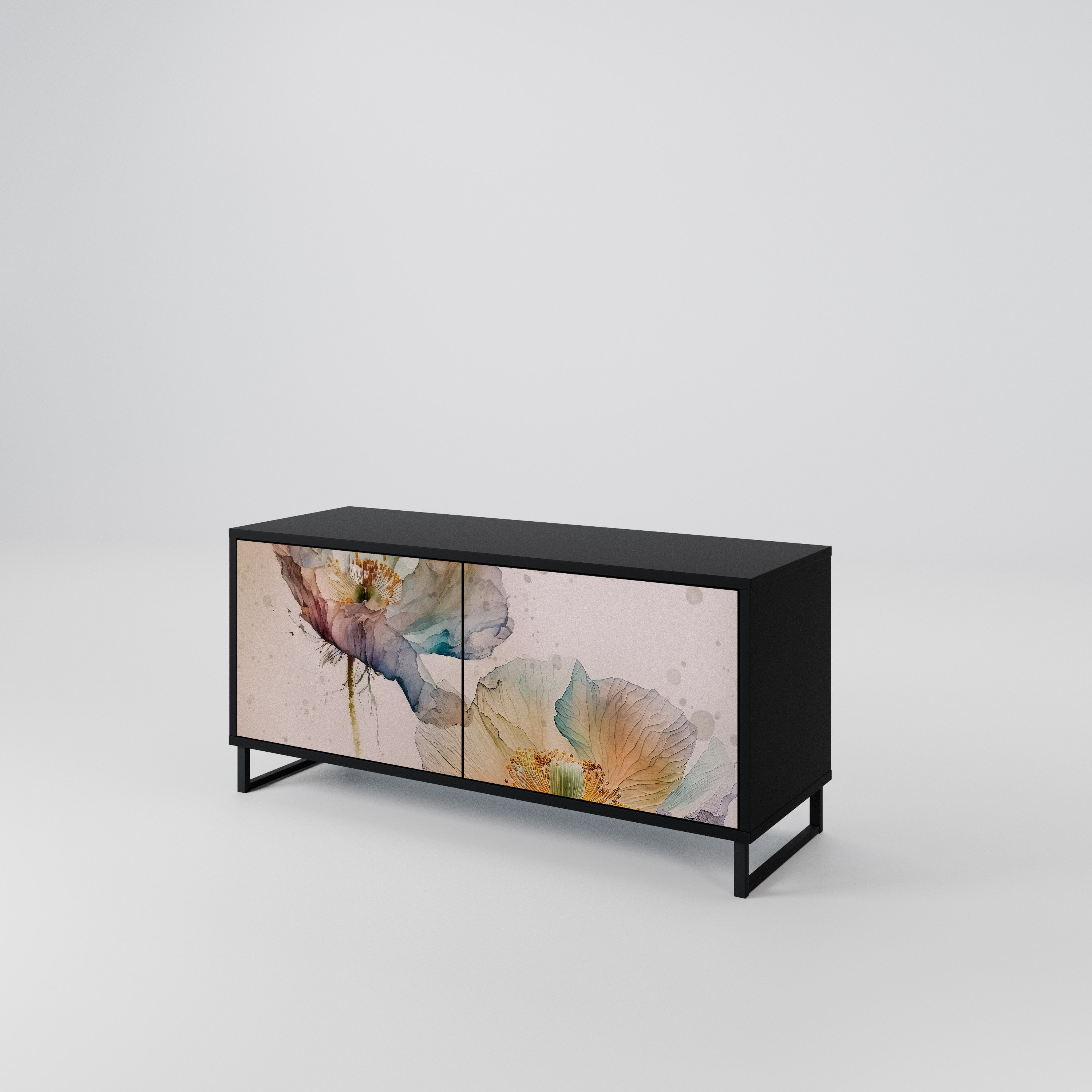 SOFTEN POPPY Compact 2-Door TV Cabinet