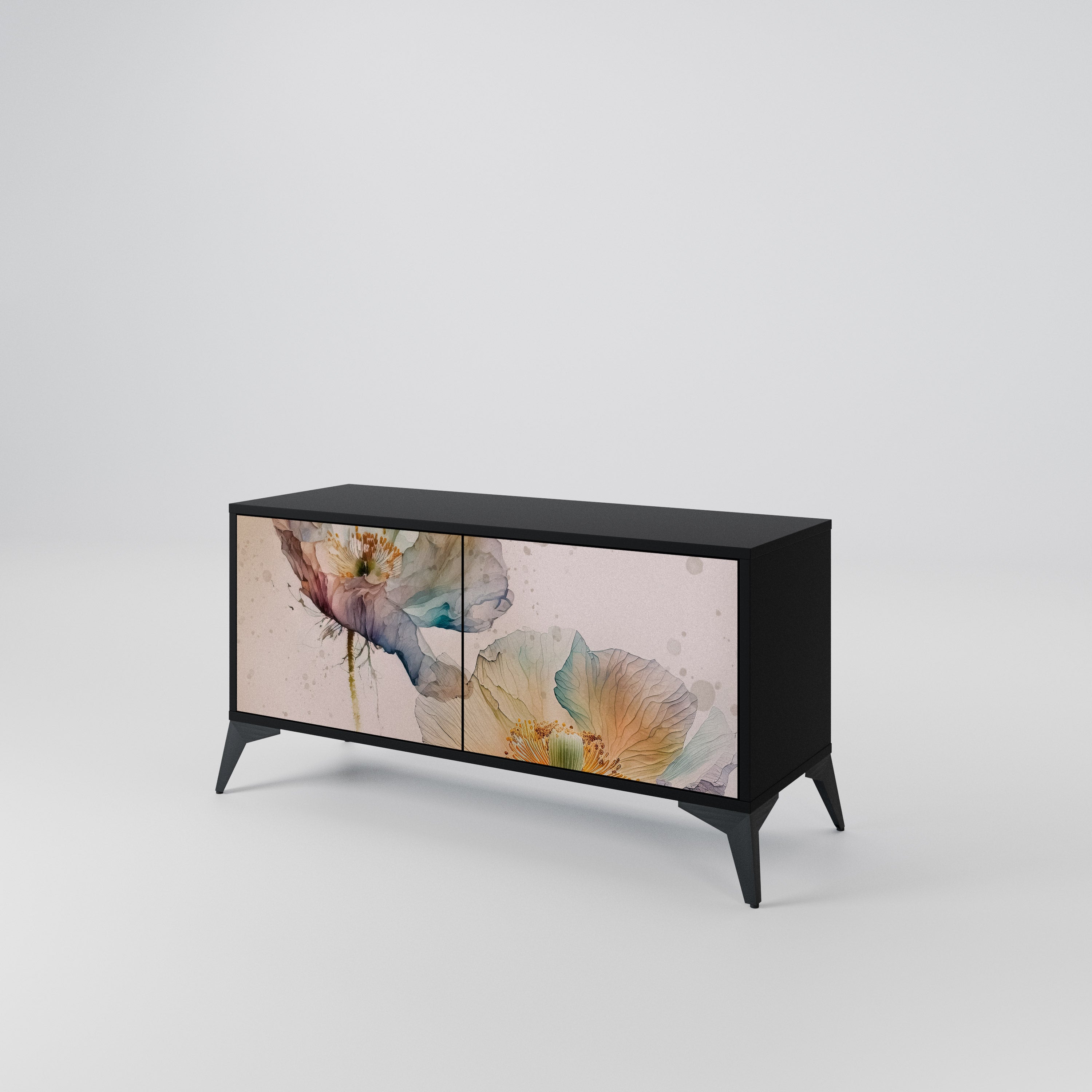 SOFTEN POPPY Compact 2-Door TV Cabinet