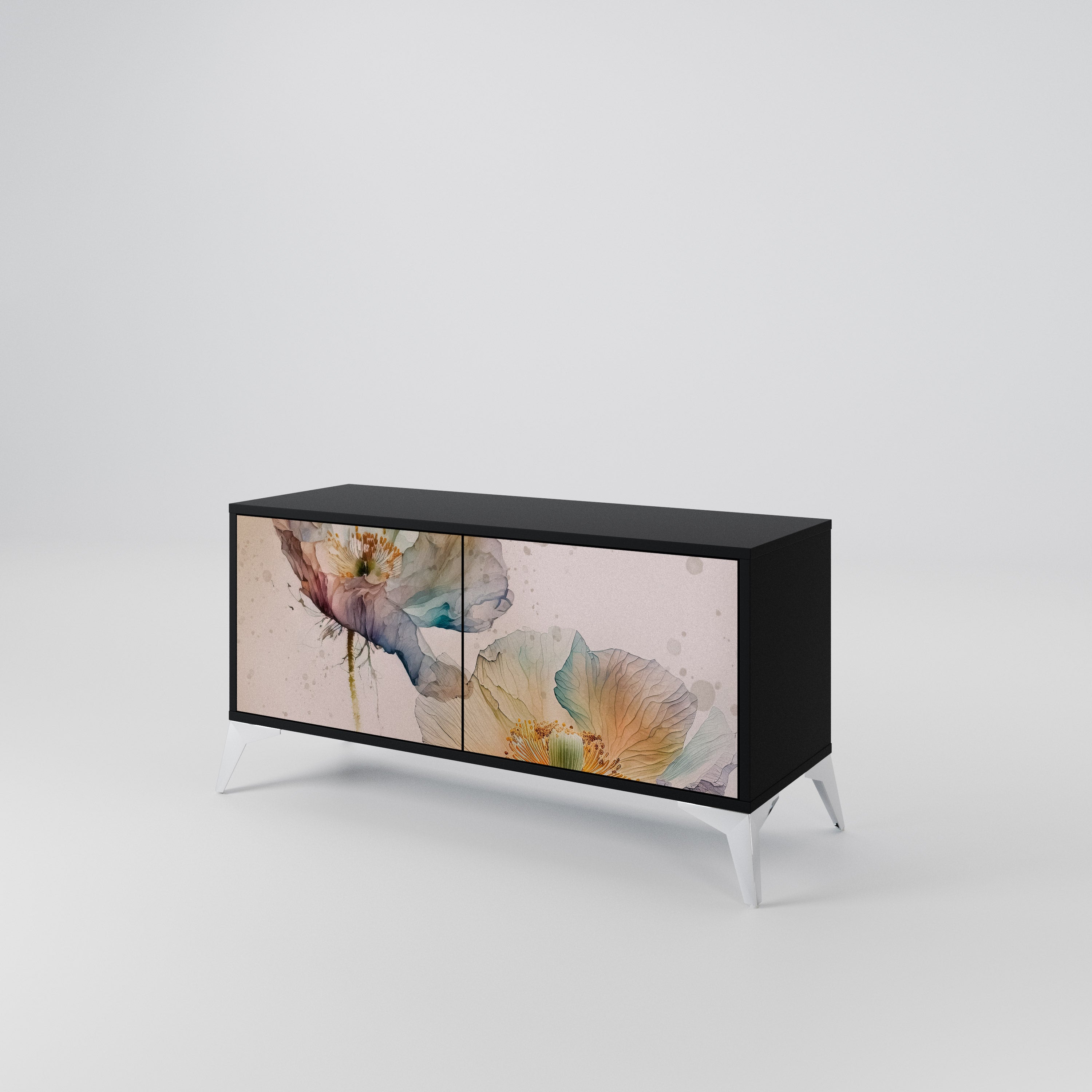 SOFTEN POPPY Compact 2-Door TV Cabinet