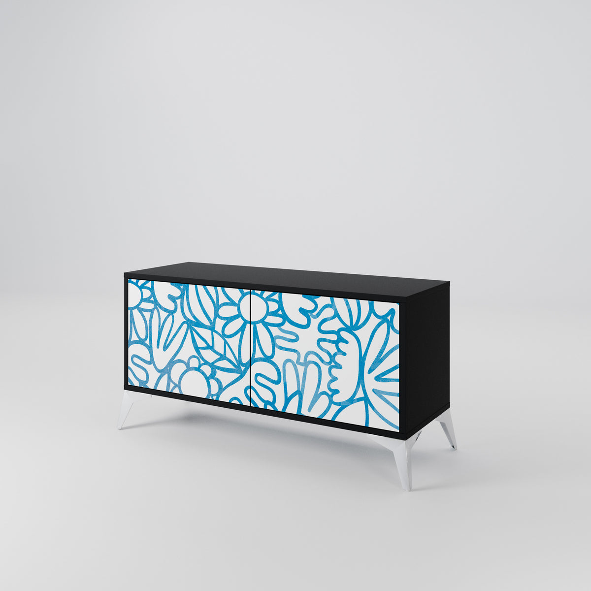 BLOOMY MORNING Compact 2-Door TV Cabinet