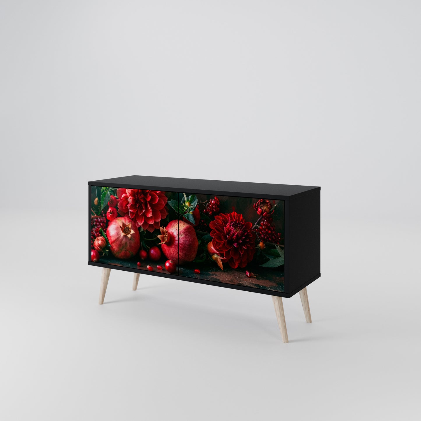 DAHLIAS AND POMEGRANATES Συμπαγές έπιπλο τηλεόρασης 2-θυρών