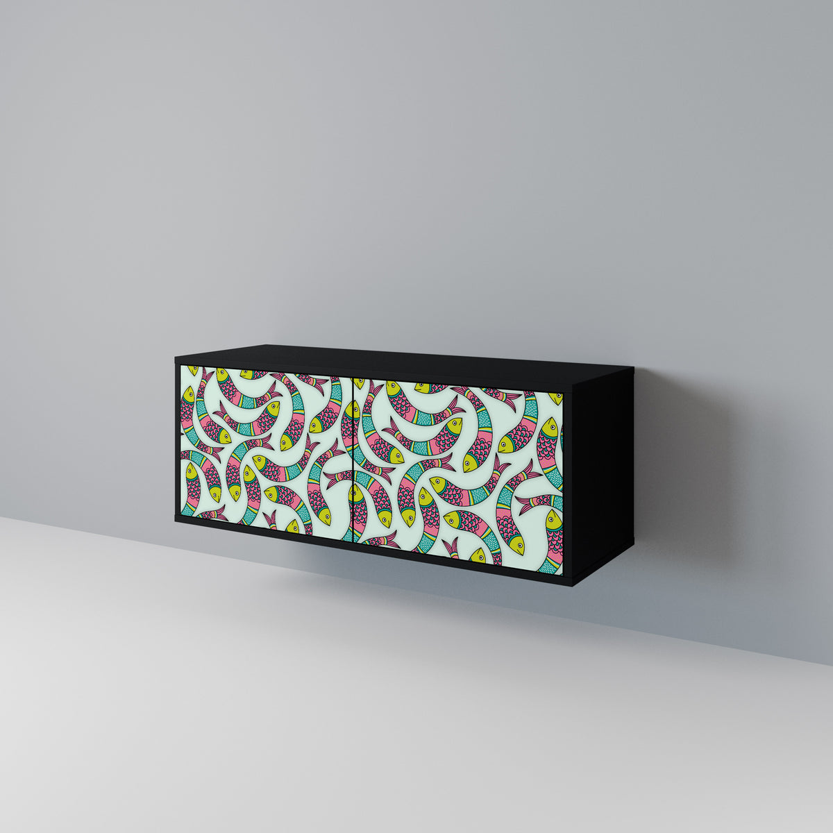 INDIAN FISH Compact 2-Door TV Cabinet