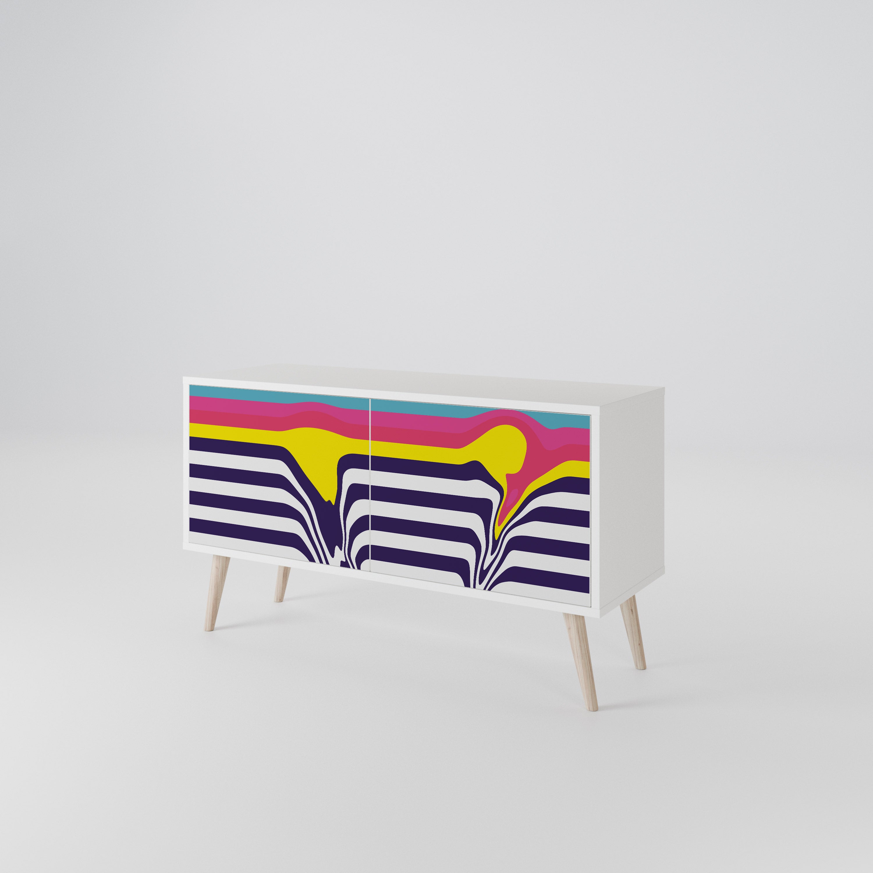 COLORFUL DIVERSION Συμπαγές έπιπλο τηλεόρασης 2-θυρών