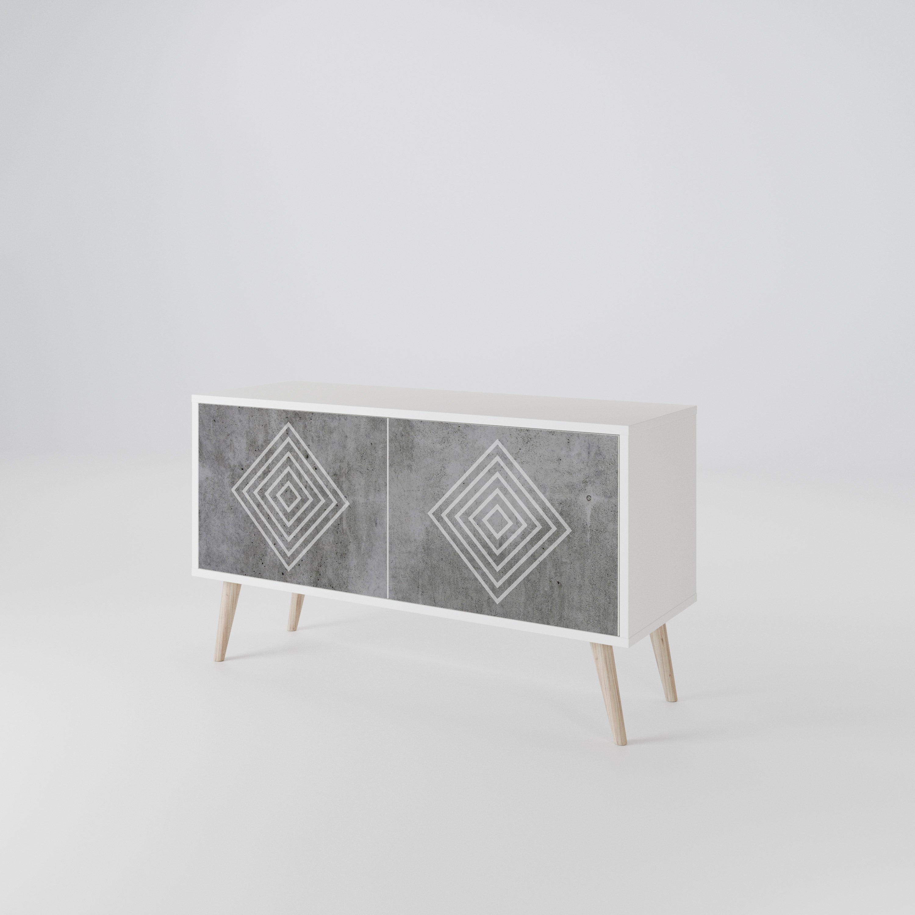 POLYGONAL ARTISTRY Συμπαγές έπιπλο τηλεόρασης 2-θυρών