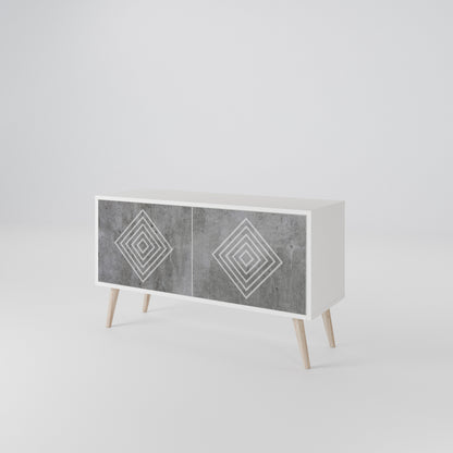 POLYGONAL ARTISTRY Συμπαγές έπιπλο τηλεόρασης 2-θυρών