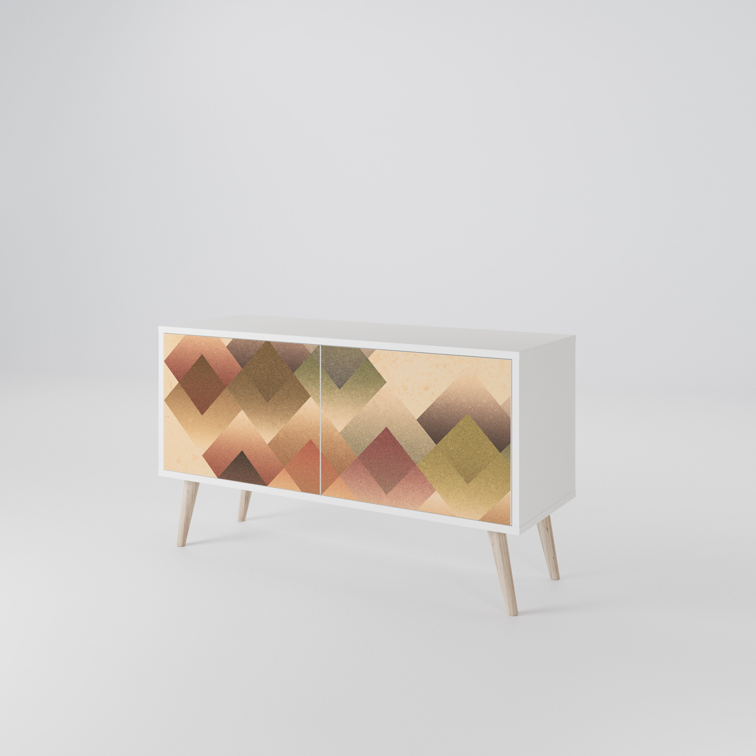 GEOMETRIC FUSION Compact 2-Door TV Cabinet