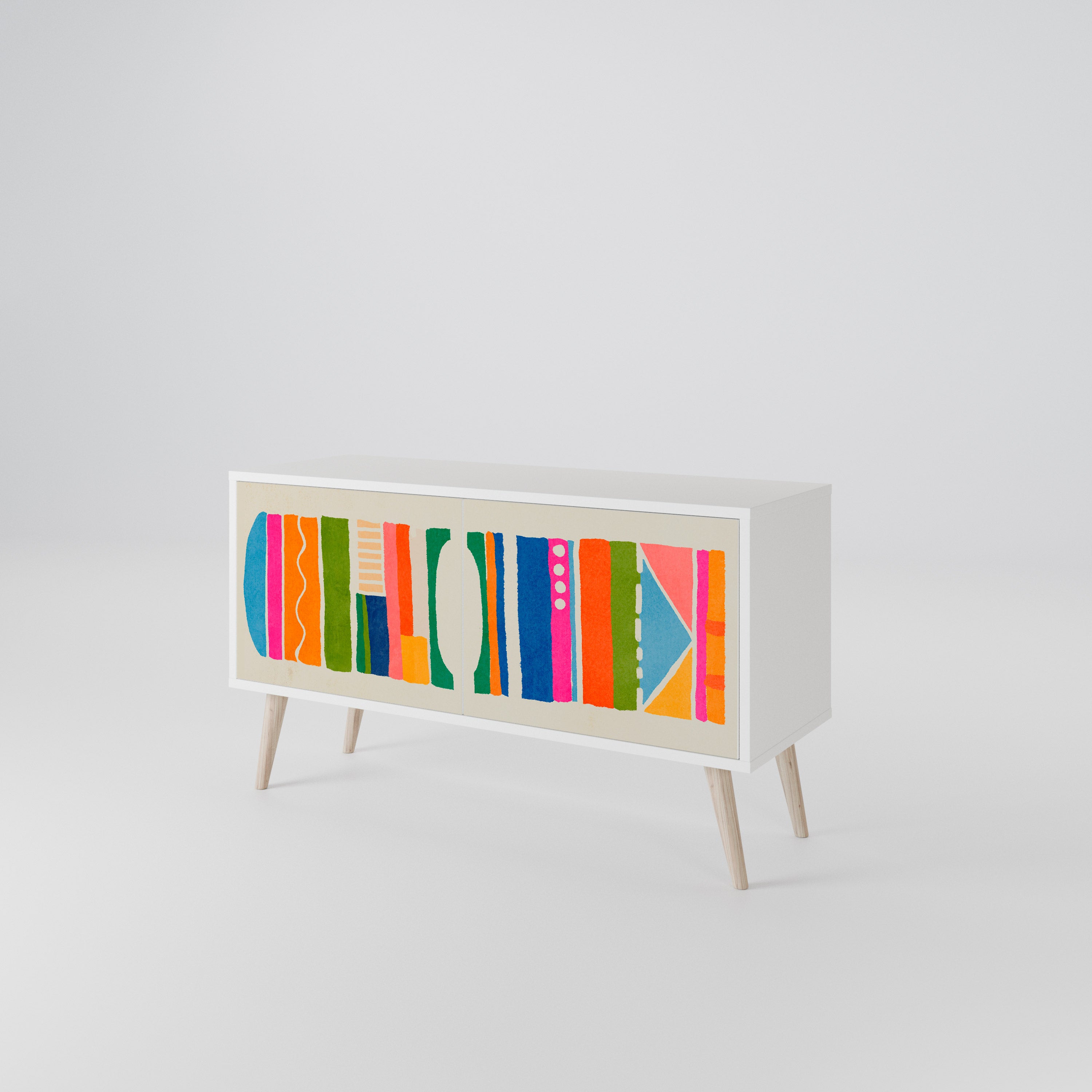 GEOMETRIC SHINE Compact 2-Door TV Cabinet