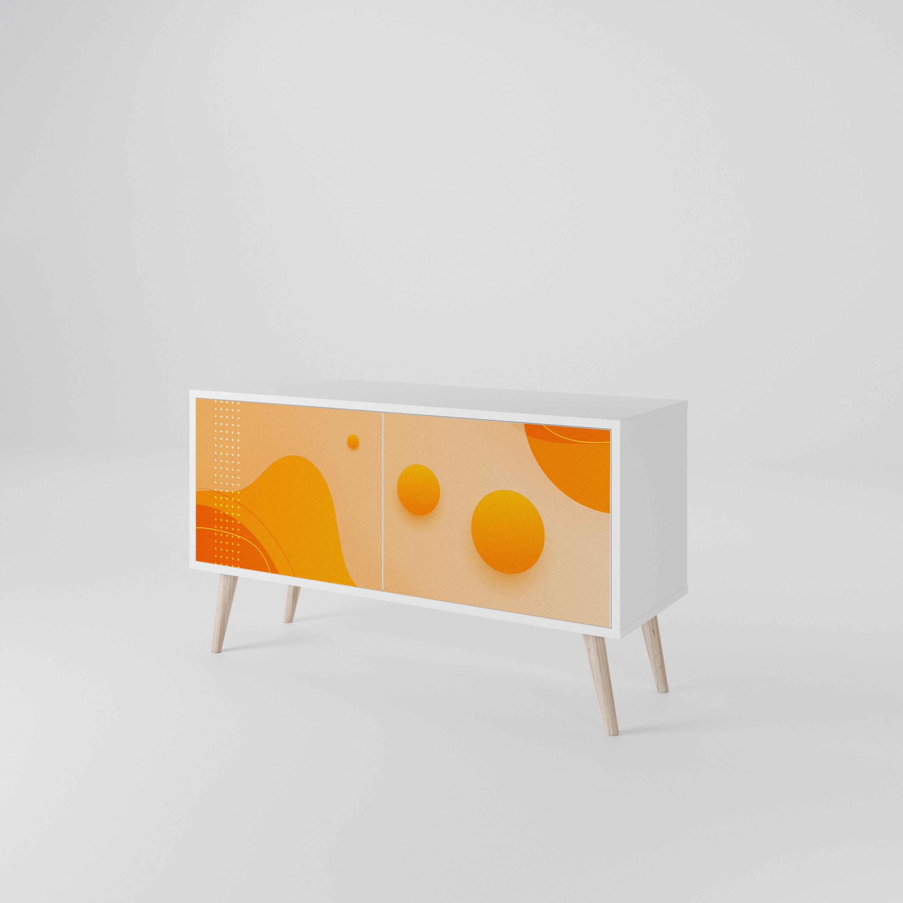 ORANGE ARRANGEMENT Compact 2-Door TV Cabinet