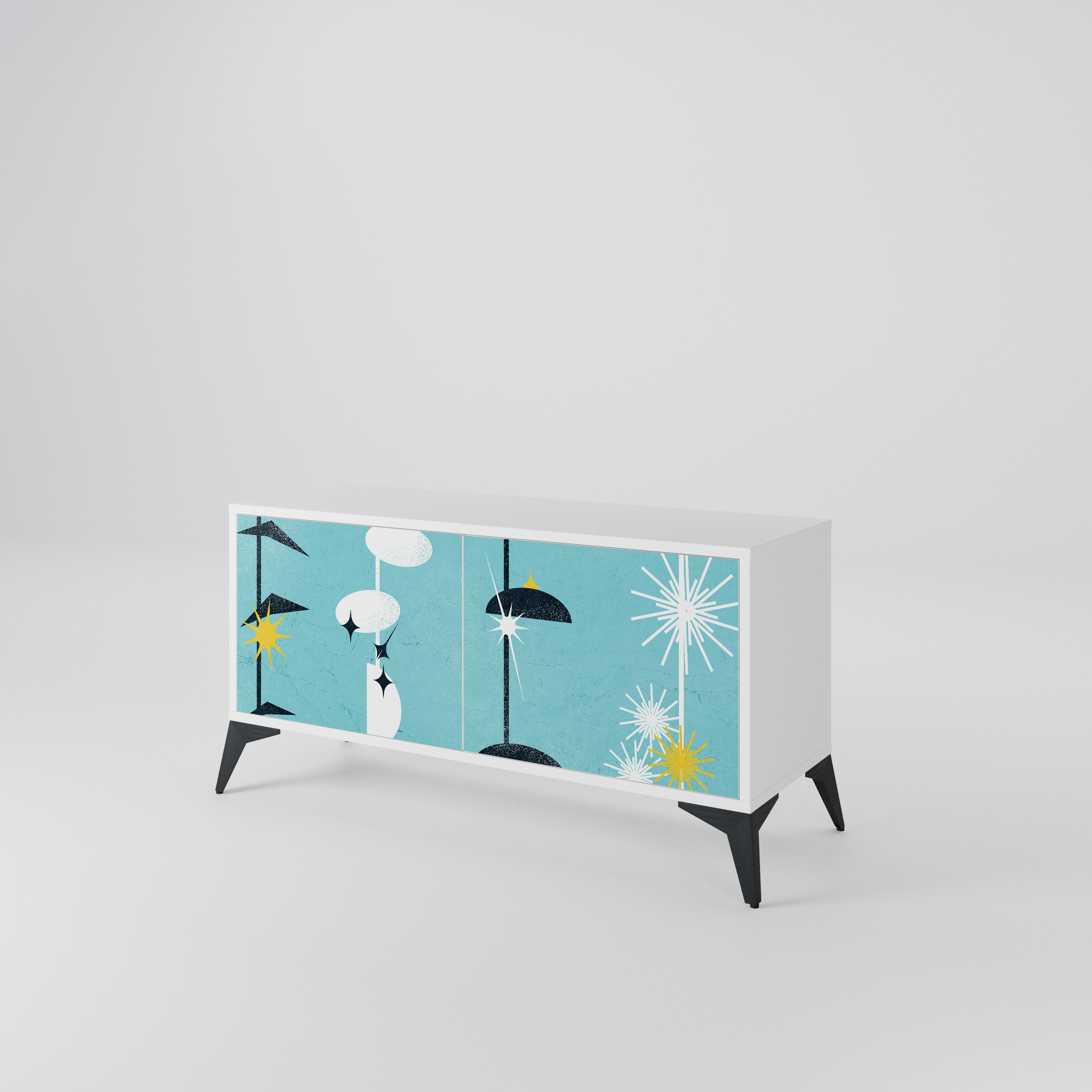 PATHS TO HAPPINESS Compact 2-Door TV Cabinet