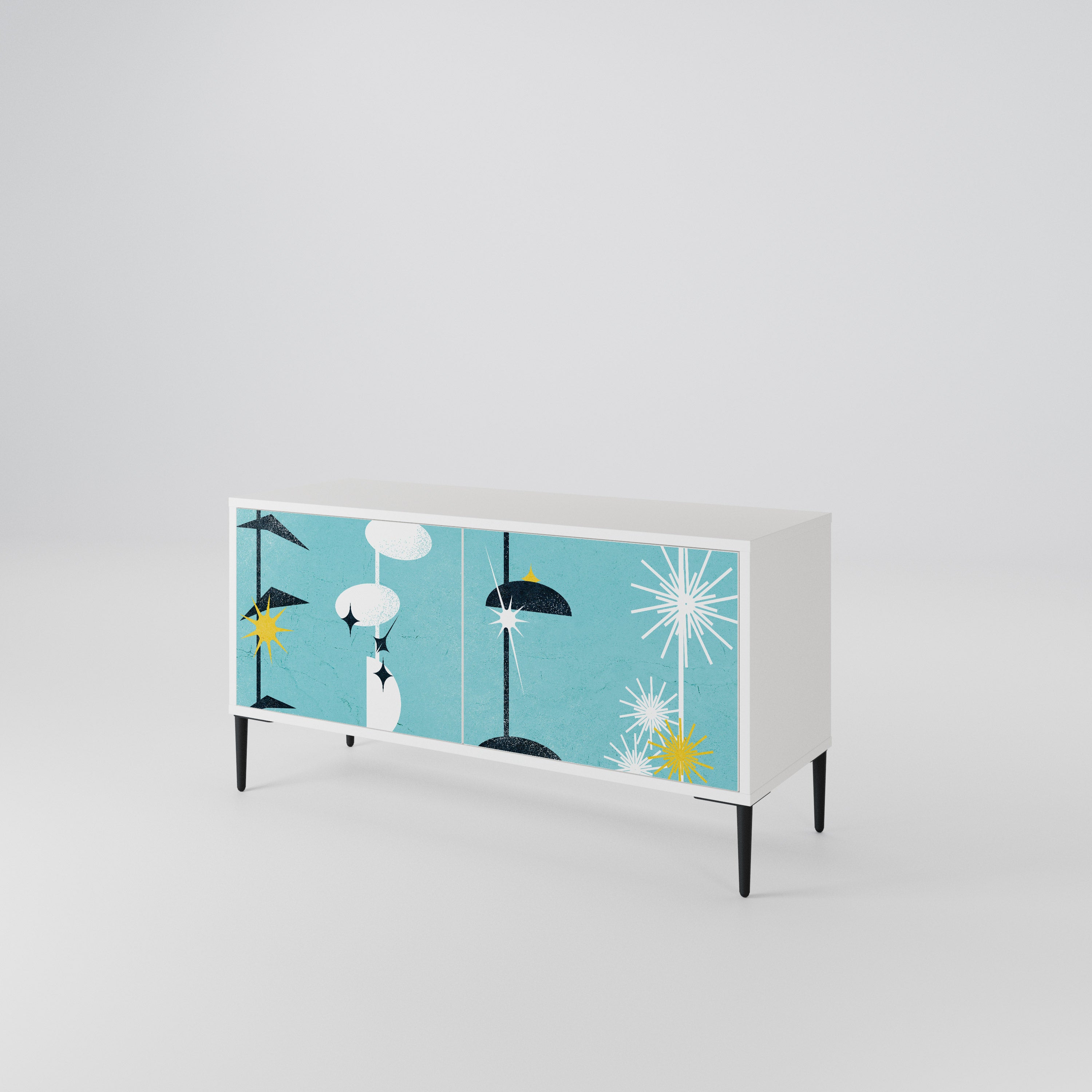 PATHS TO HAPPINESS Compact 2-Door TV Cabinet