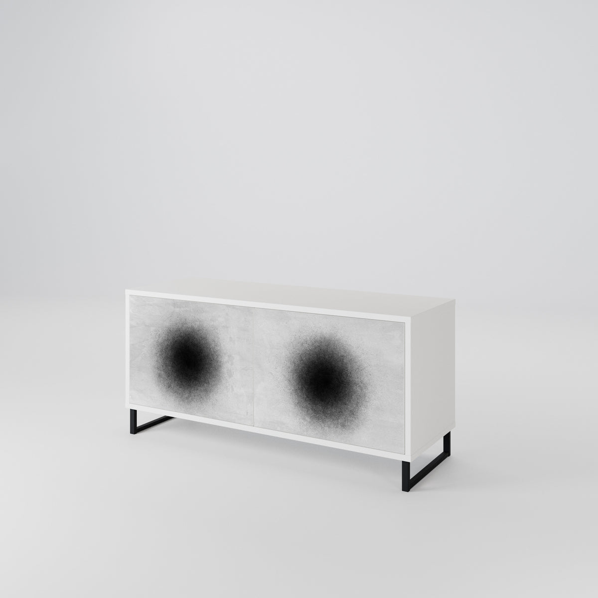 BLACK HOLE Compact 2-Door TV Cabinet