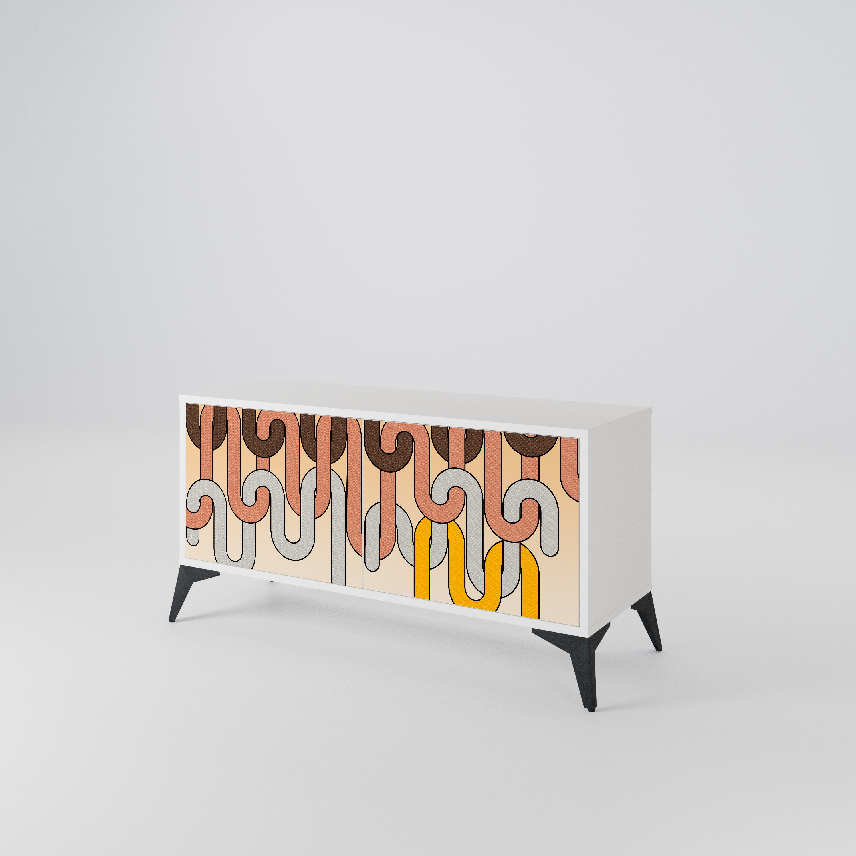 COLORFUL STRINGS Compact 2-Door TV Cabinet