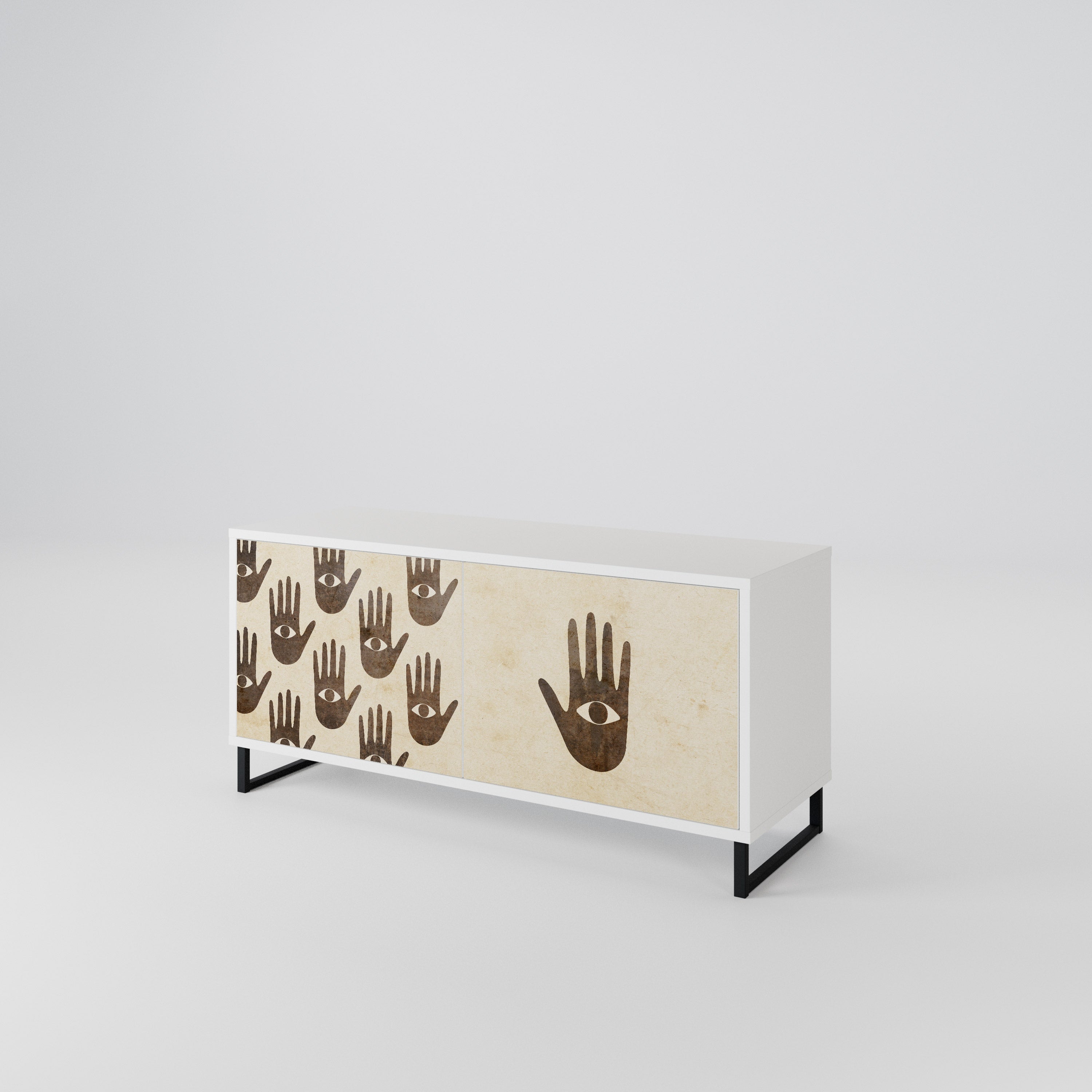 SEE MORE Compact 2-Door TV Cabinet