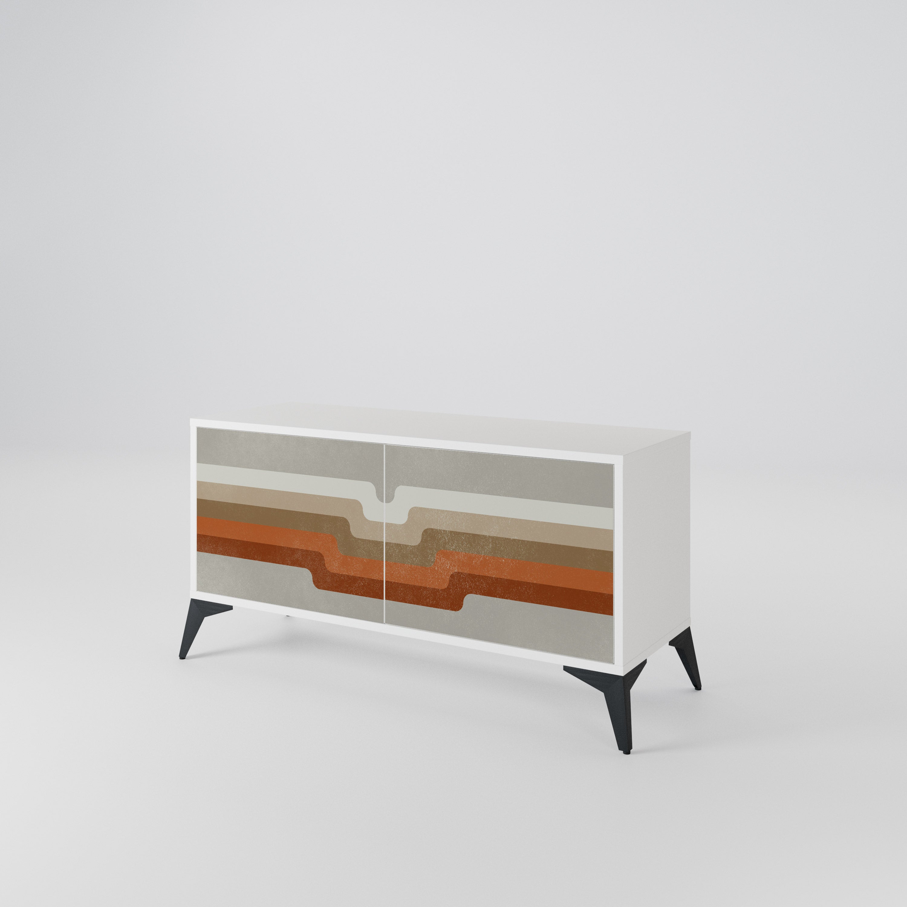 PECULIAR TRAIL Compact 2-Door TV Cabinet