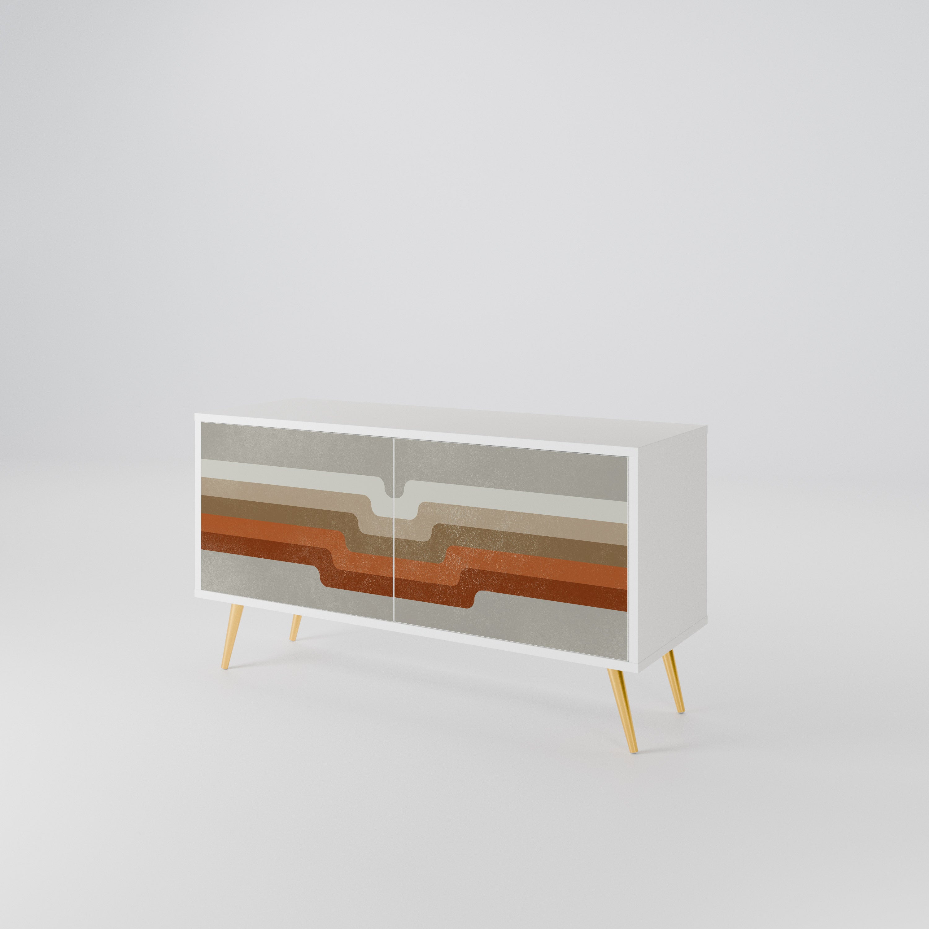 PECULIAR TRAIL Compact 2-Door TV Cabinet