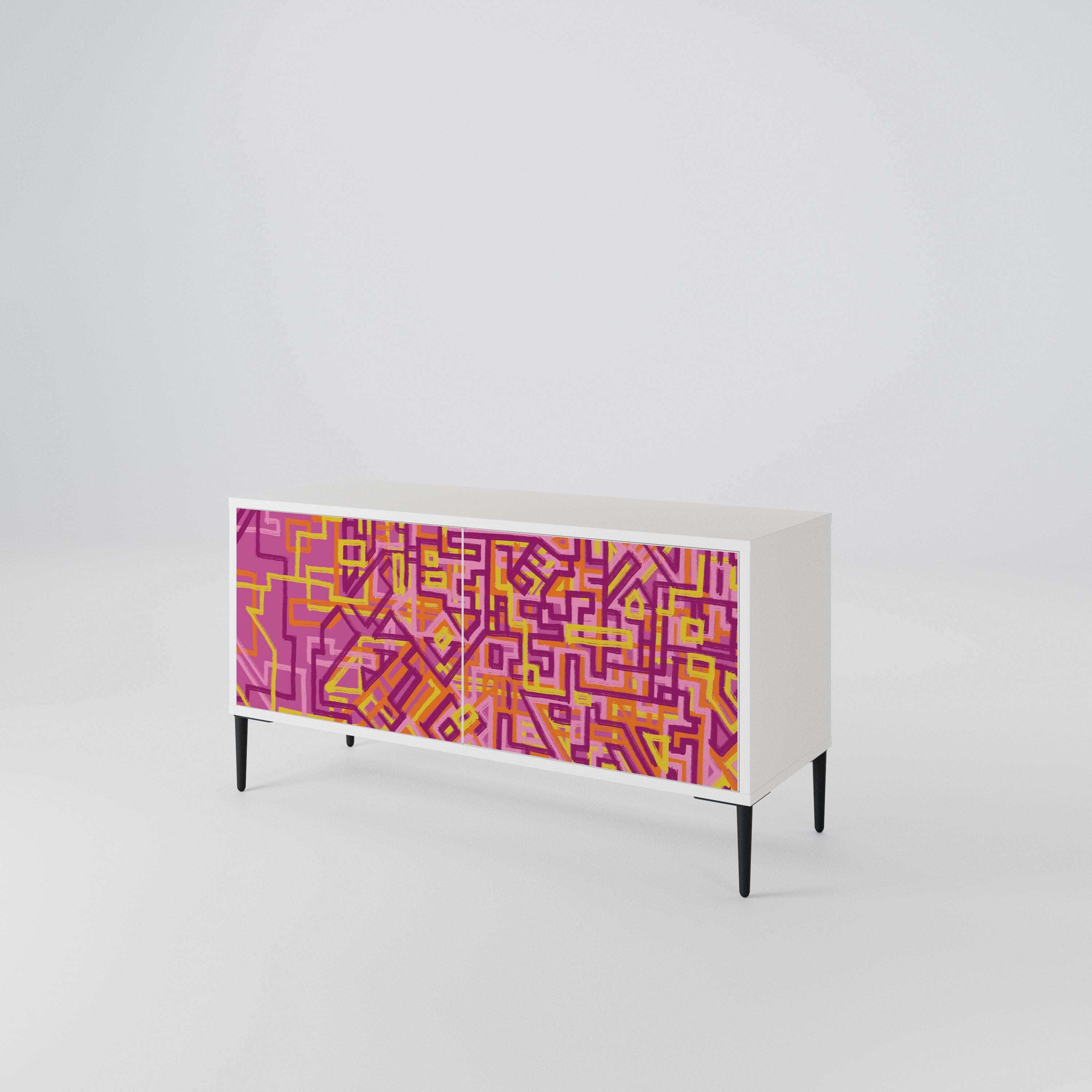 LOVELY MEMORIES Compact 2-Door TV Cabinet