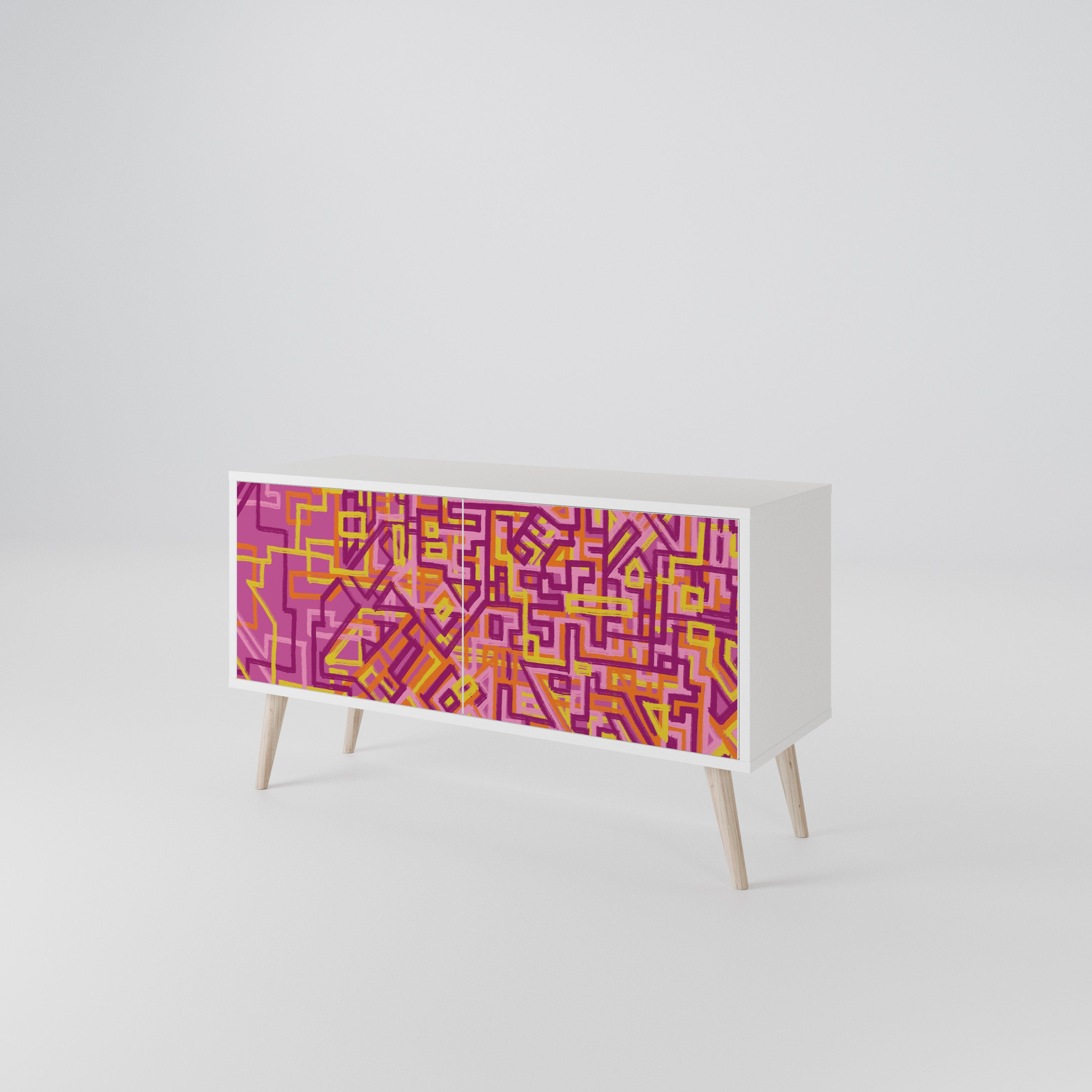 LOVELY MEMORIES Compact 2-Door TV Cabinet