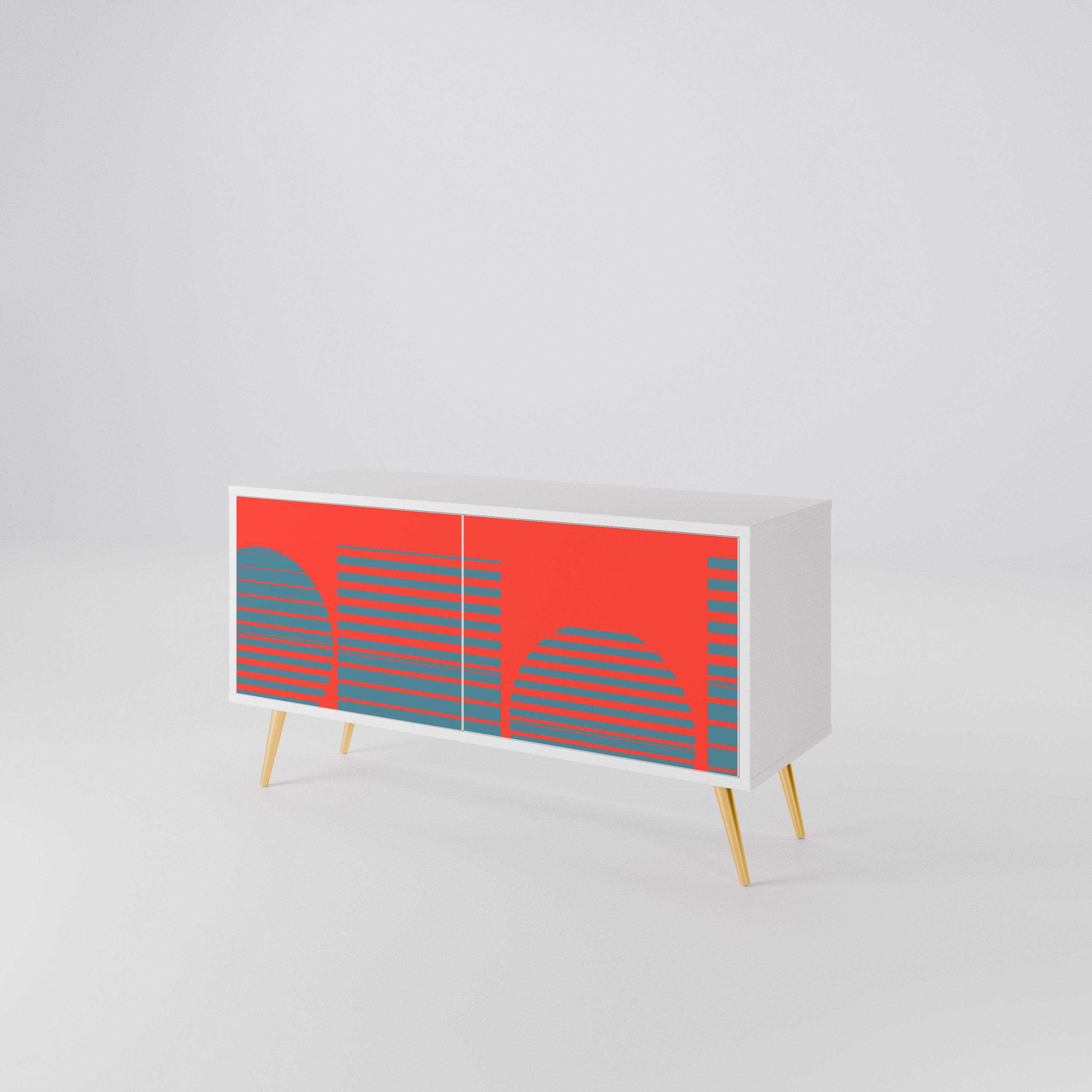 RISING GEOMETRY STARS Compact 2-Door TV Cabinet