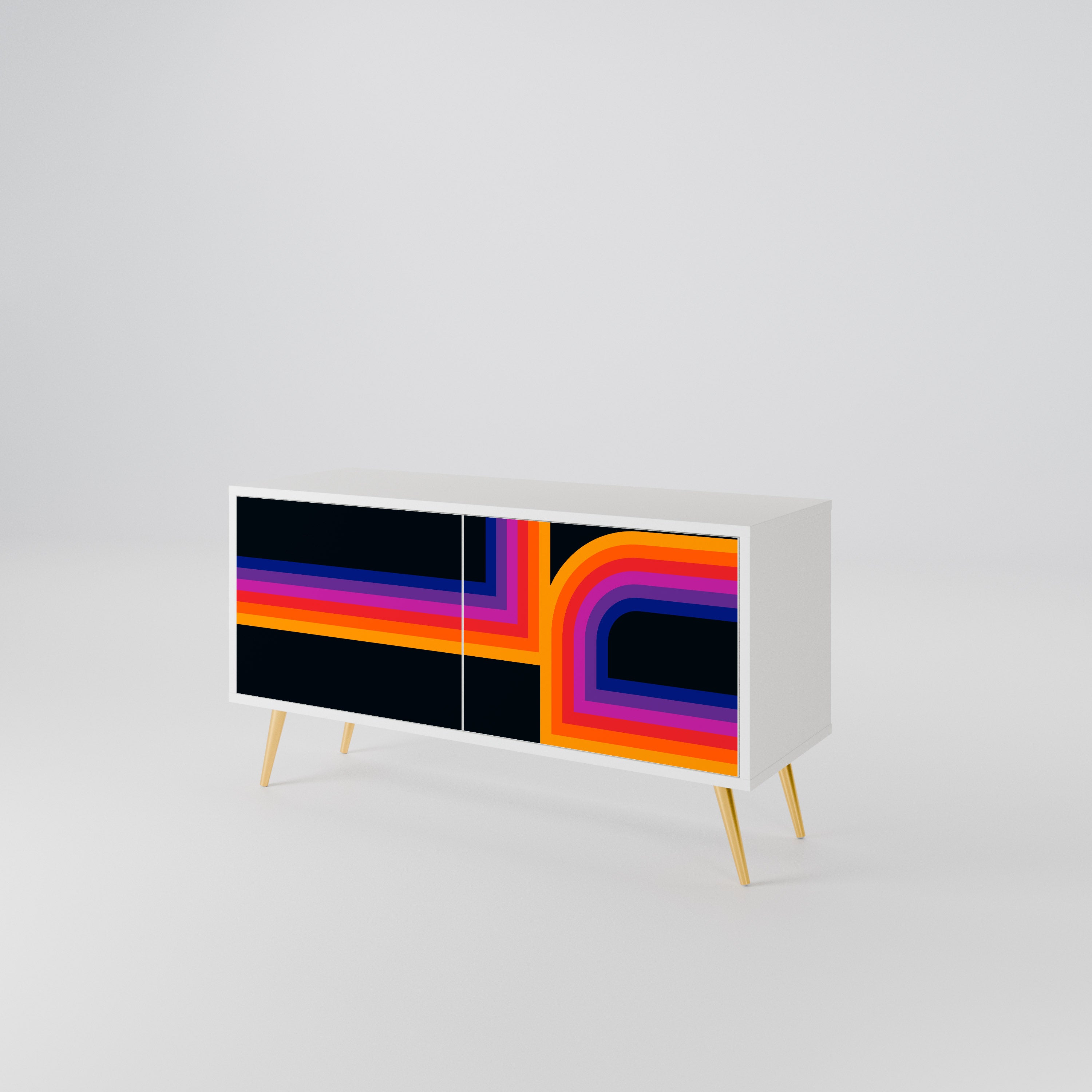 BLINDED BY THE LIGHTS Compact 2-Door TV Cabinet