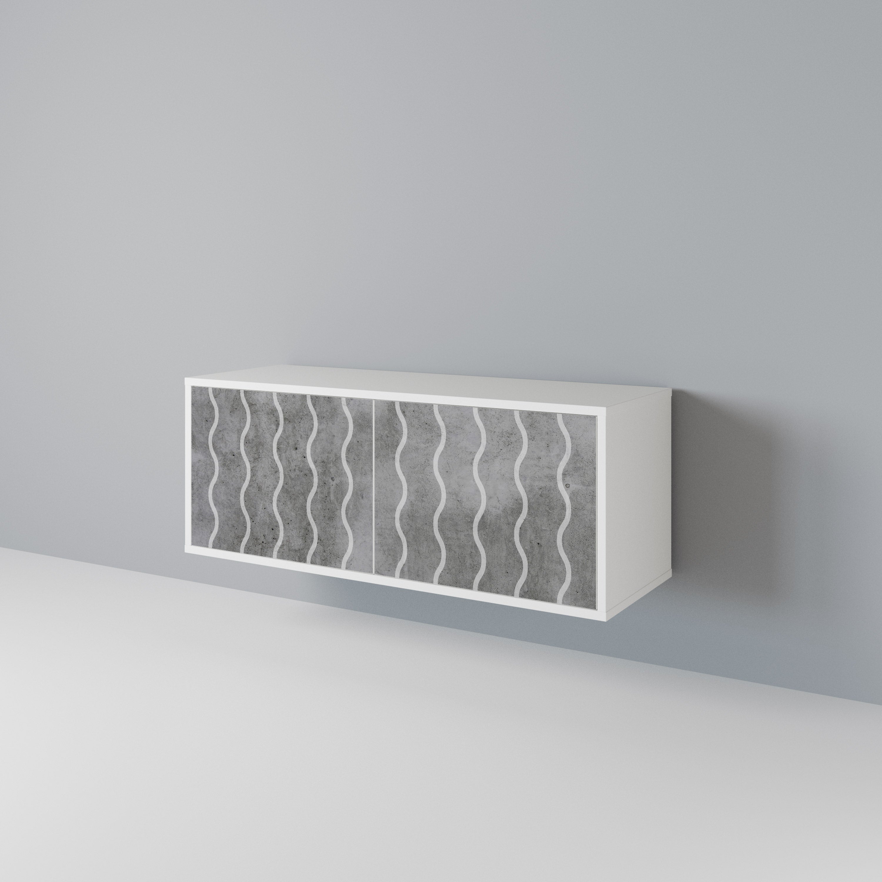 WAVES OF CONCRETE Compact 2-Door TV Cabinet