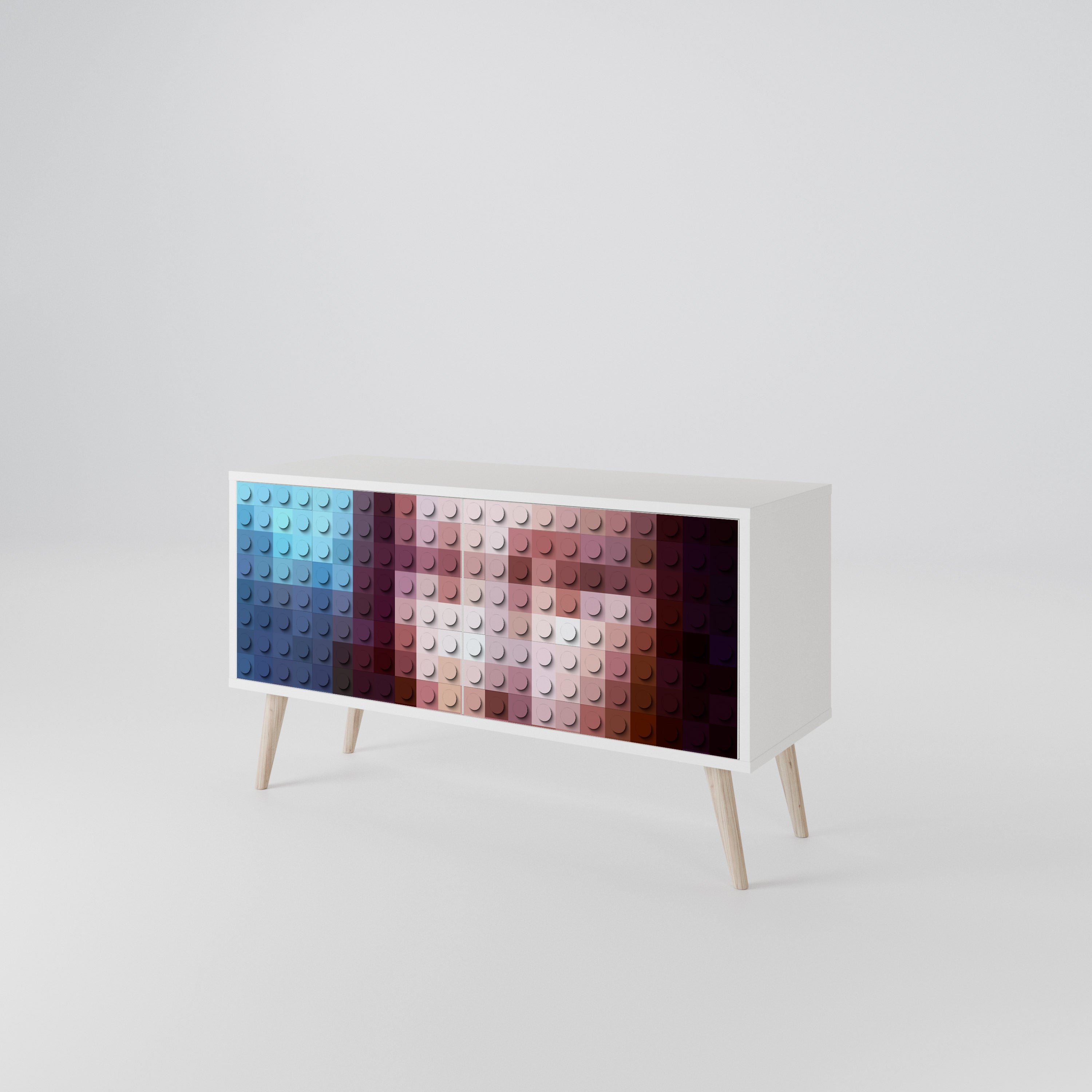 CONSTRUCTIVE ART Compact 2-Door TV Cabinet