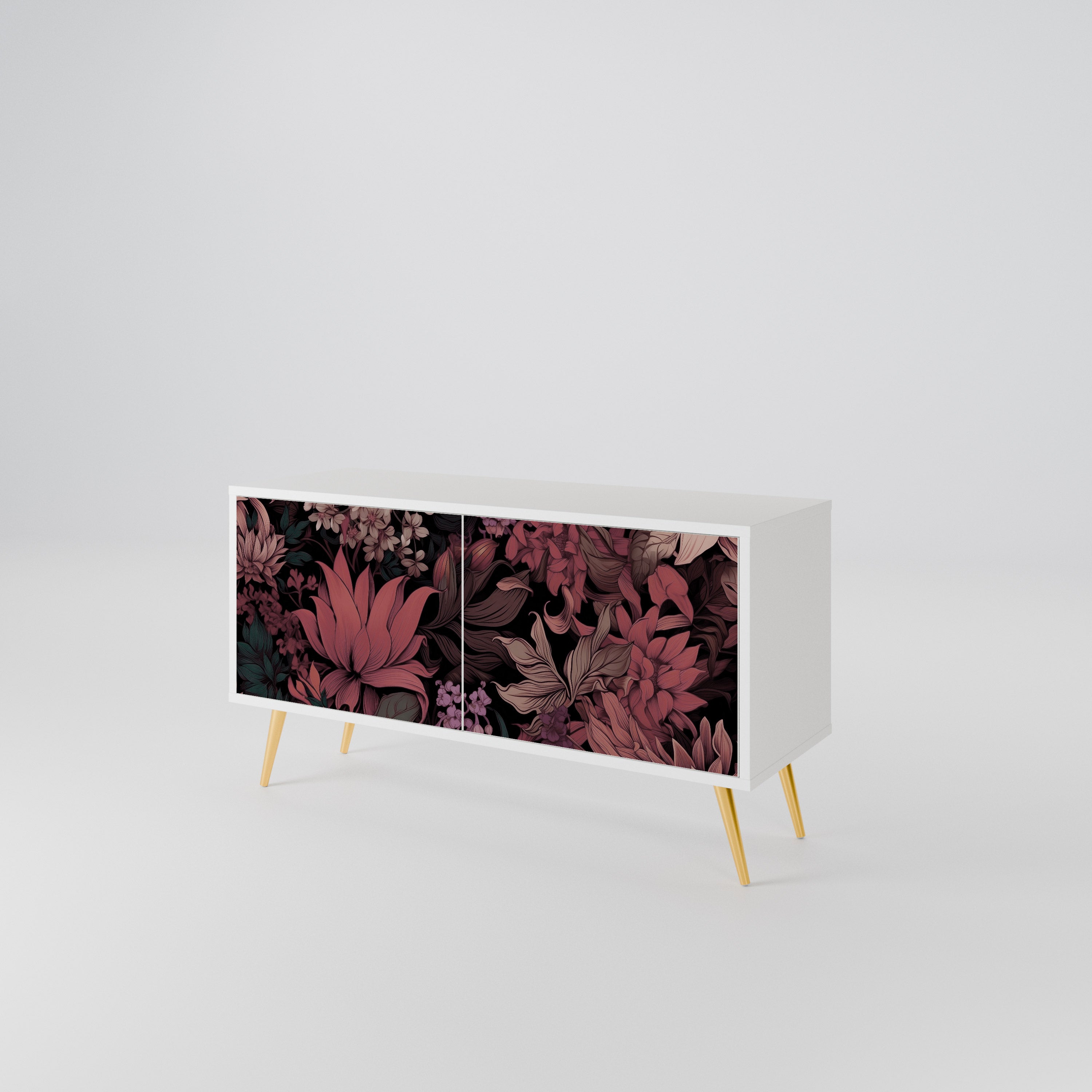 FLORAL WHISPER Compact 2-Door TV Cabinet