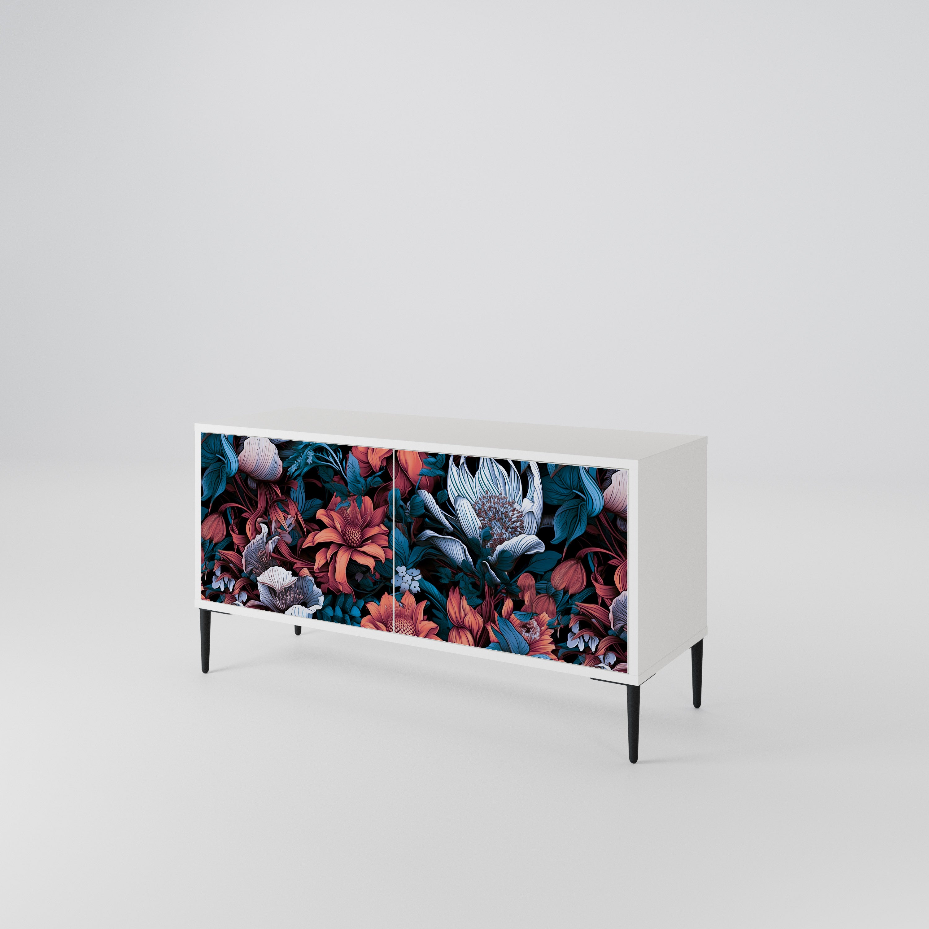 ETHEREAL BLOSSOMS Compact 2-Door TV Cabinet