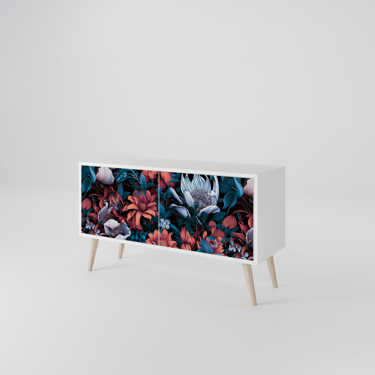 ETHEREAL BLOSSOMS Compact 2-Door TV Cabinet