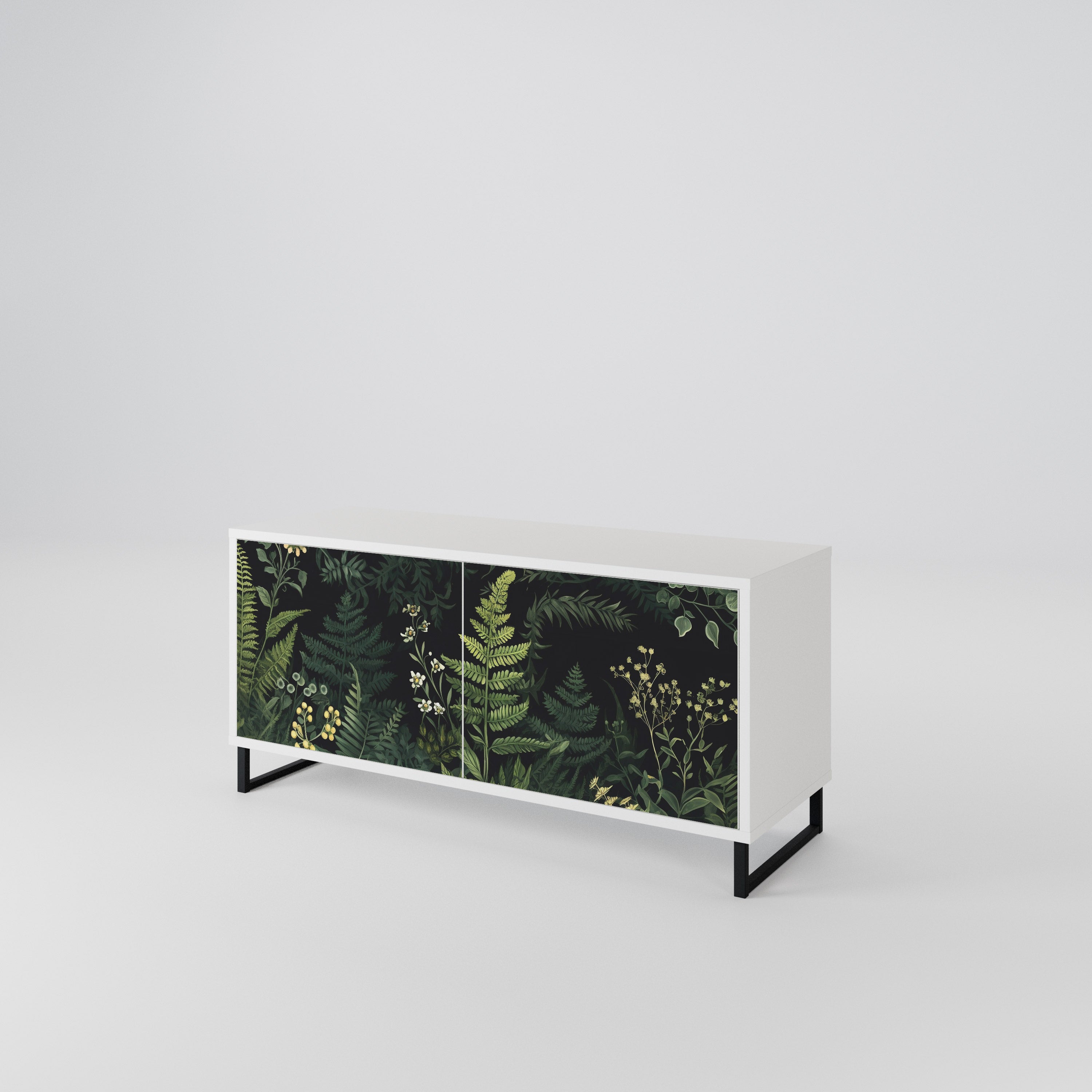 FERN FLOWERS Compact 2-Door TV Cabinet