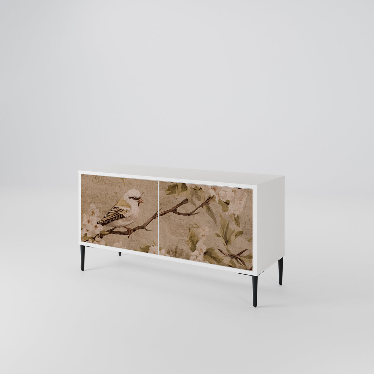 PETAL DISTINGUISH Compact 2-Door TV Cabinet