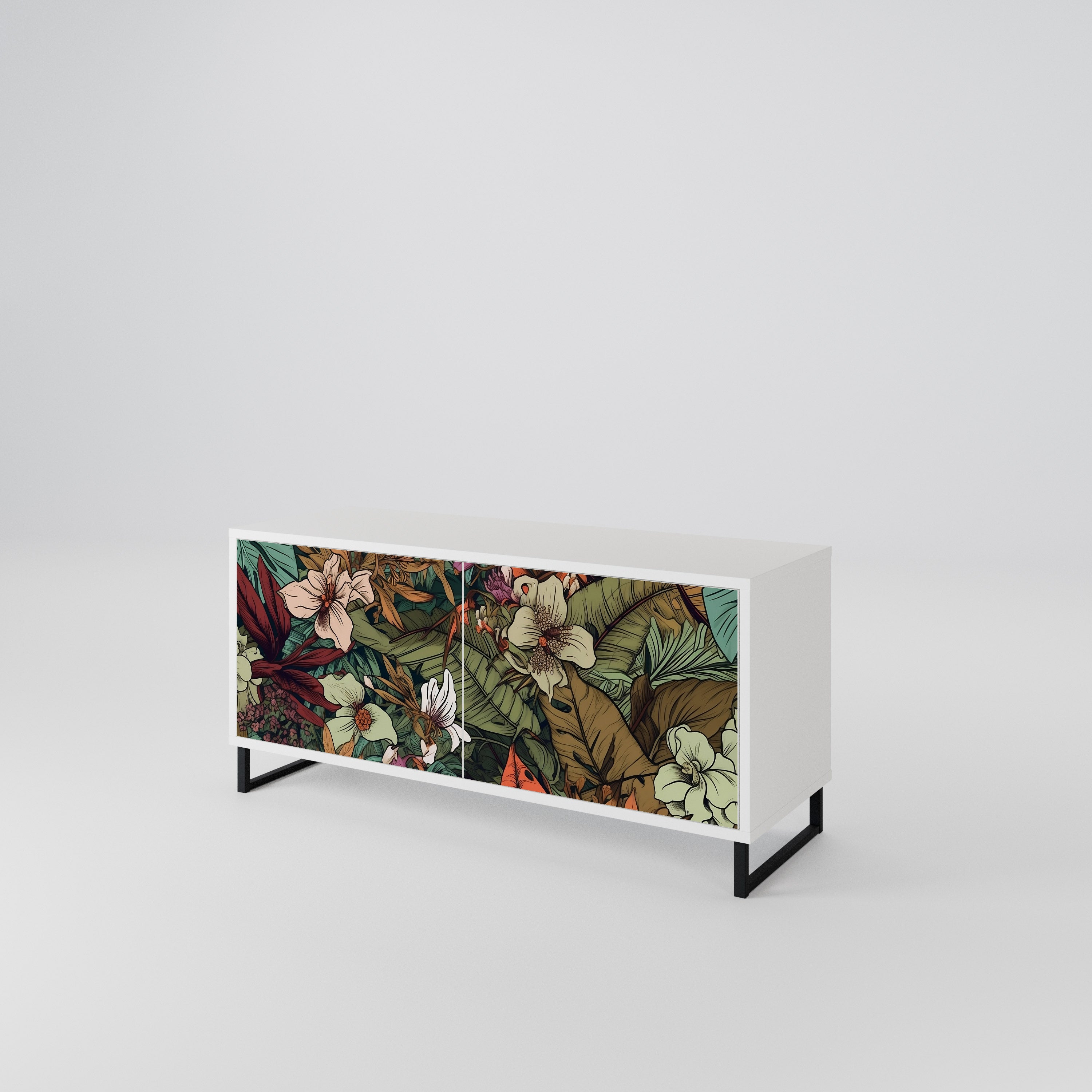 BOTANICAL EMERGENCE Compact 2-Door TV Cabinet
