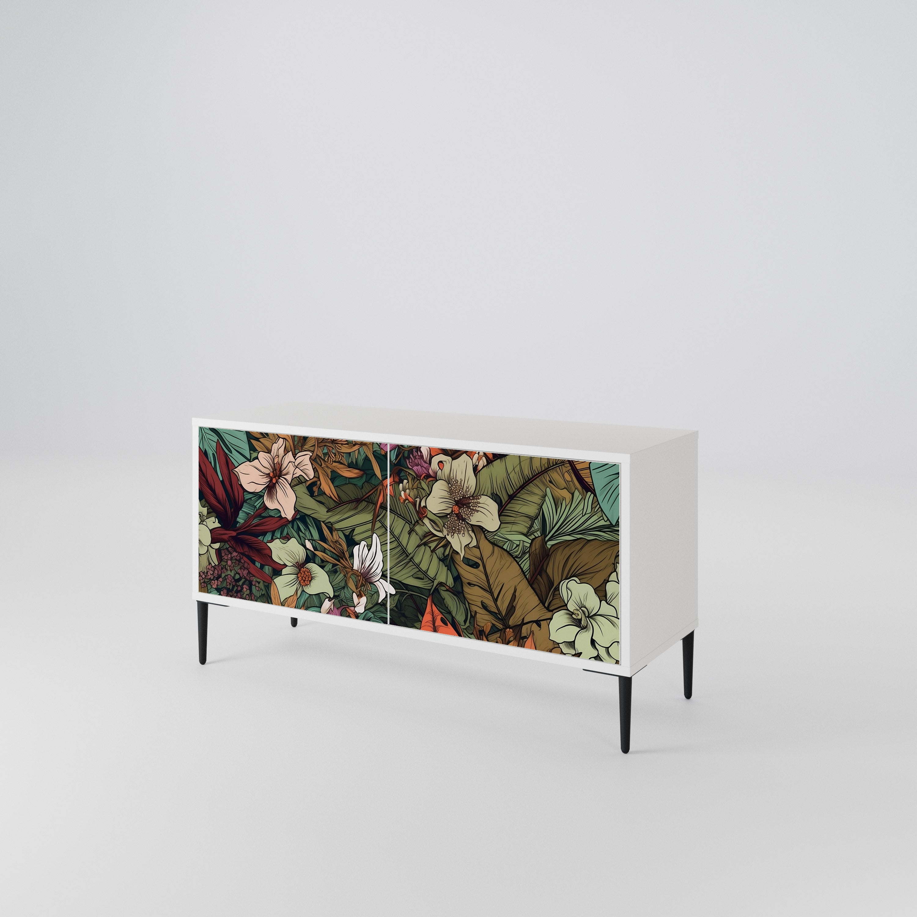 BOTANICAL EMERGENCE Compact 2-Door TV Cabinet