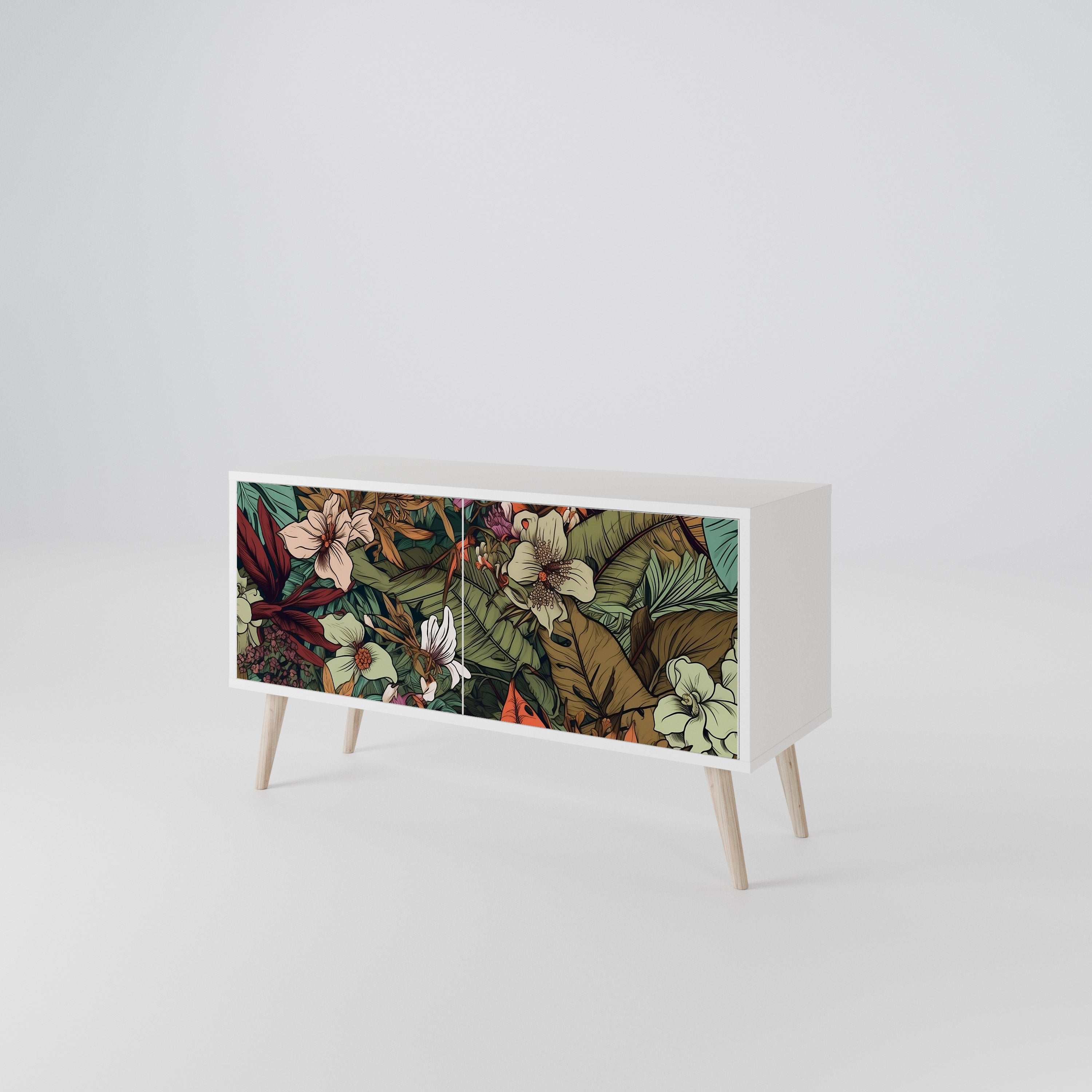 BOTANICAL EMERGENCE Compact 2-Door TV Cabinet