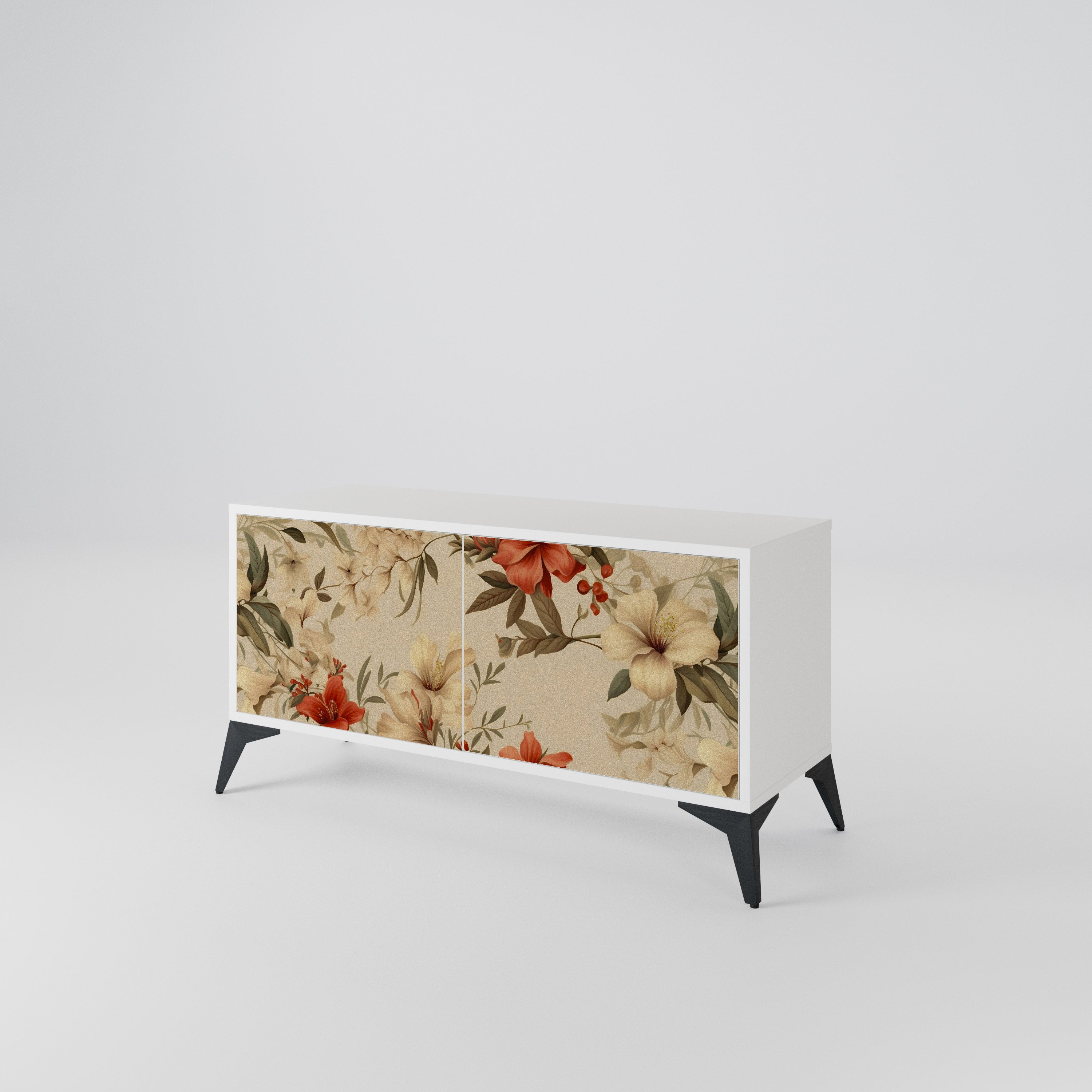 BLOOMING HARMONY Compact 2-Door TV Cabinet