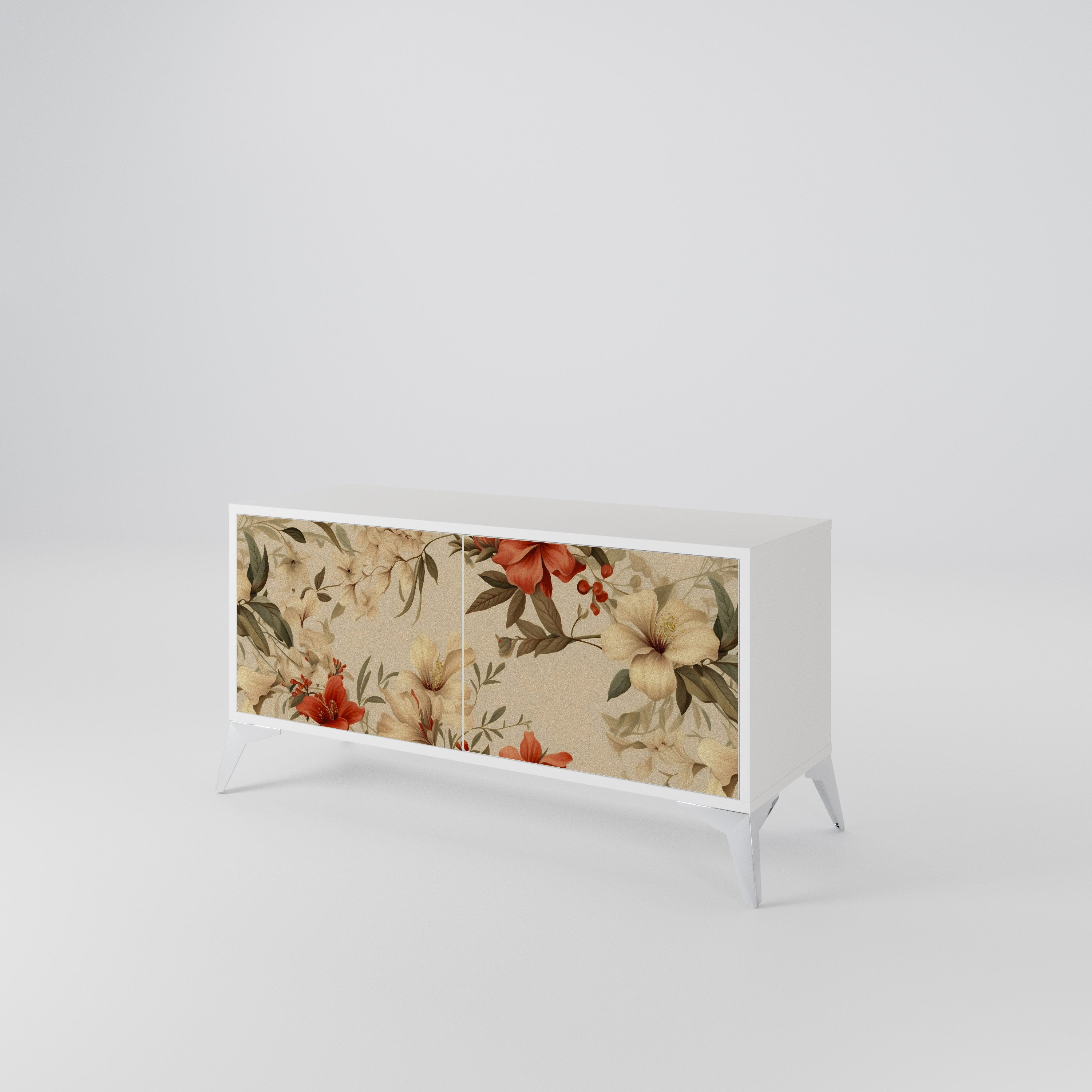 BLOOMING HARMONY Compact 2-Door TV Cabinet