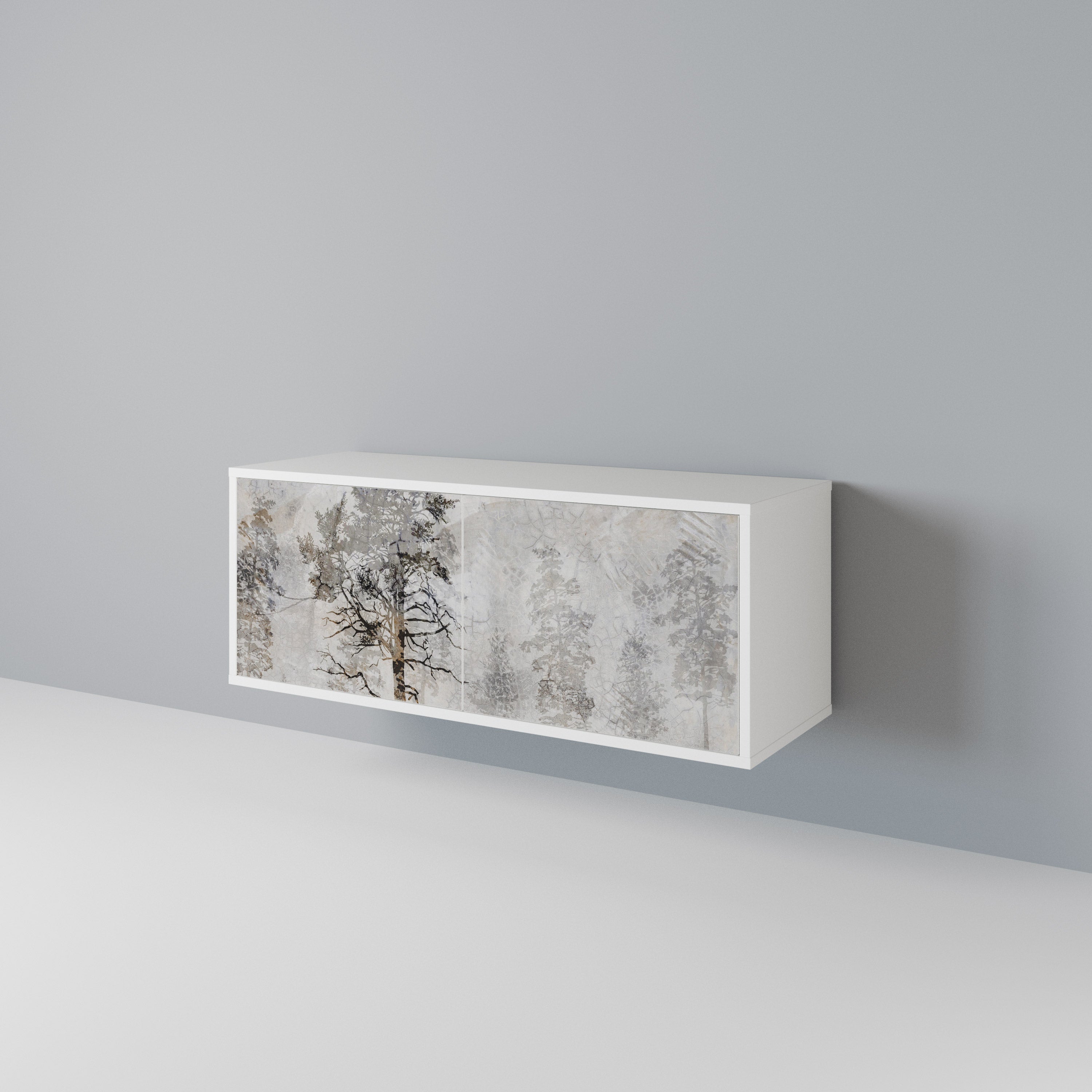 FADE IN THE TREES Compact 2-Door TV Cabinet