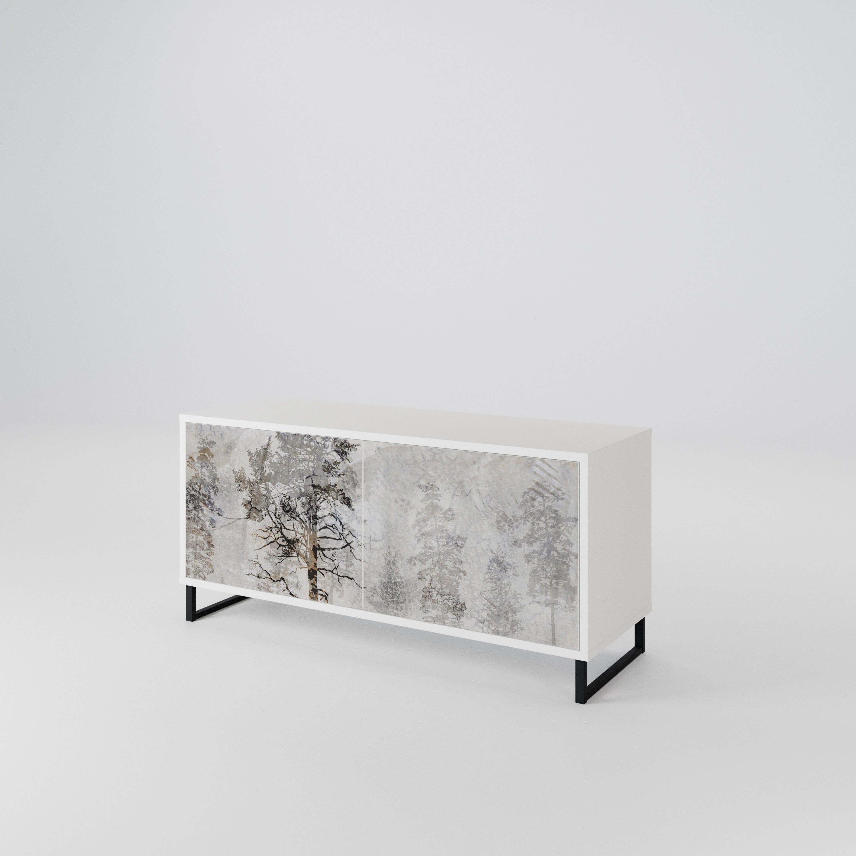 FADE IN THE TREES Compact 2-Door TV Cabinet