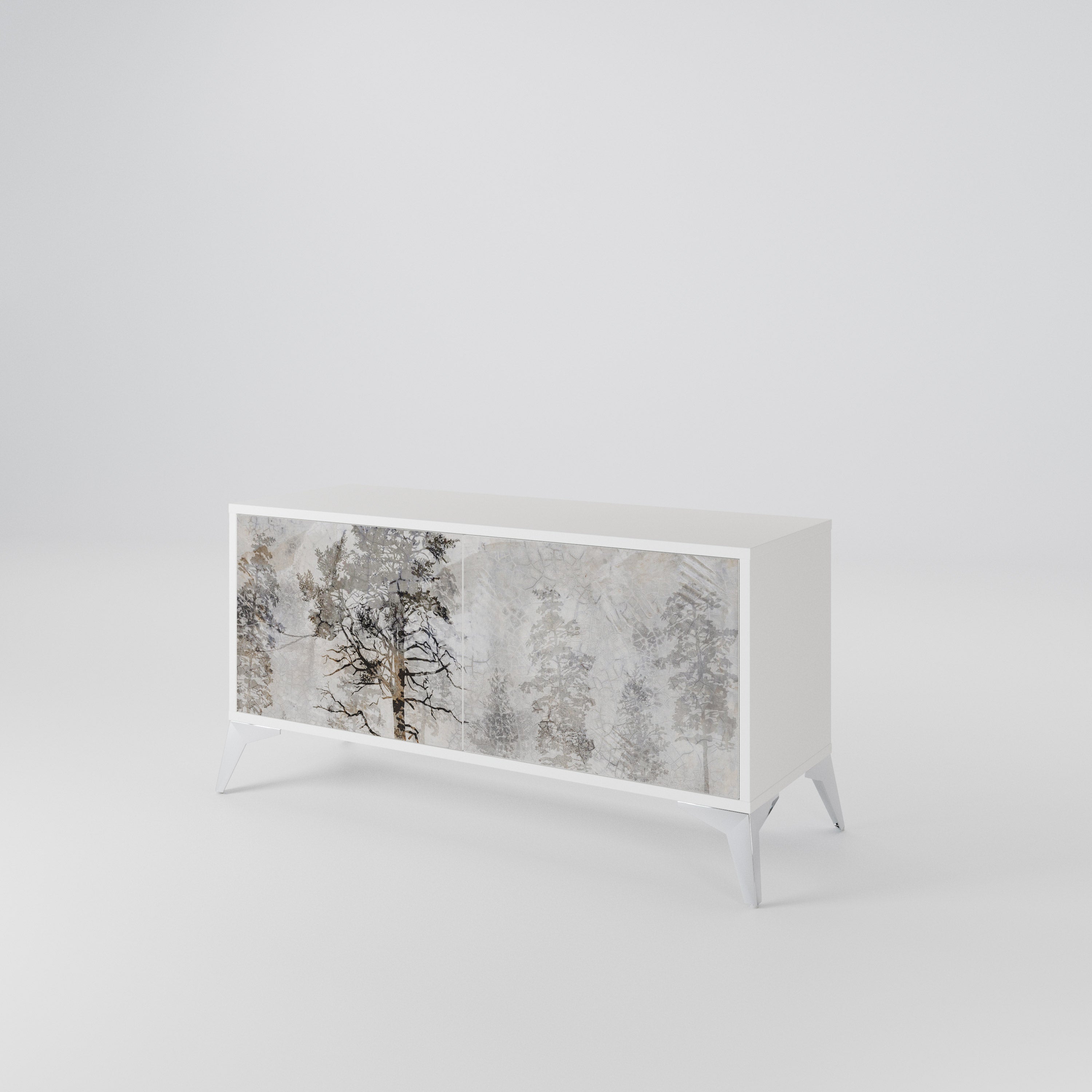 FADE IN THE TREES Compact 2-Door TV Cabinet