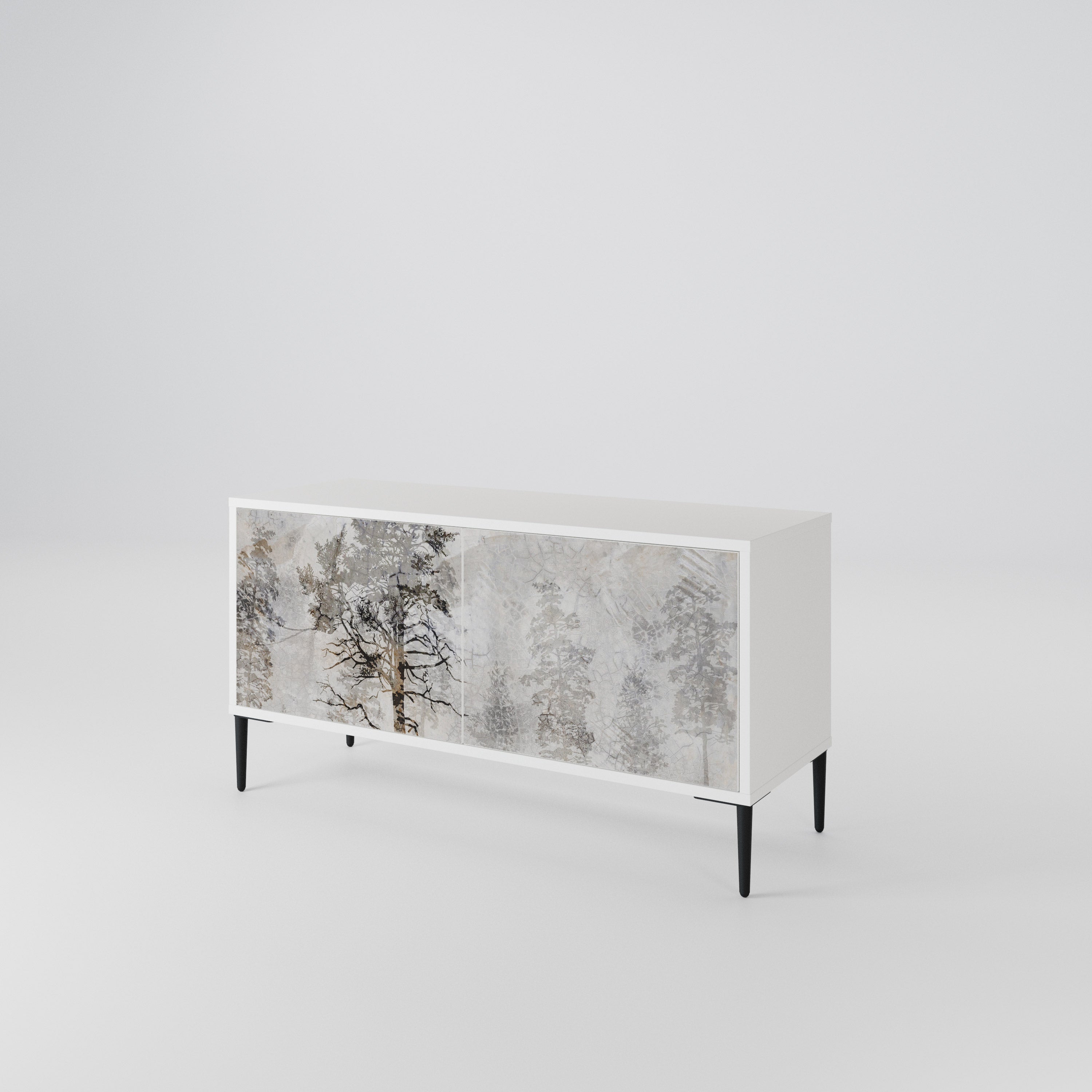 FADE IN THE TREES Compact 2-Door TV Cabinet