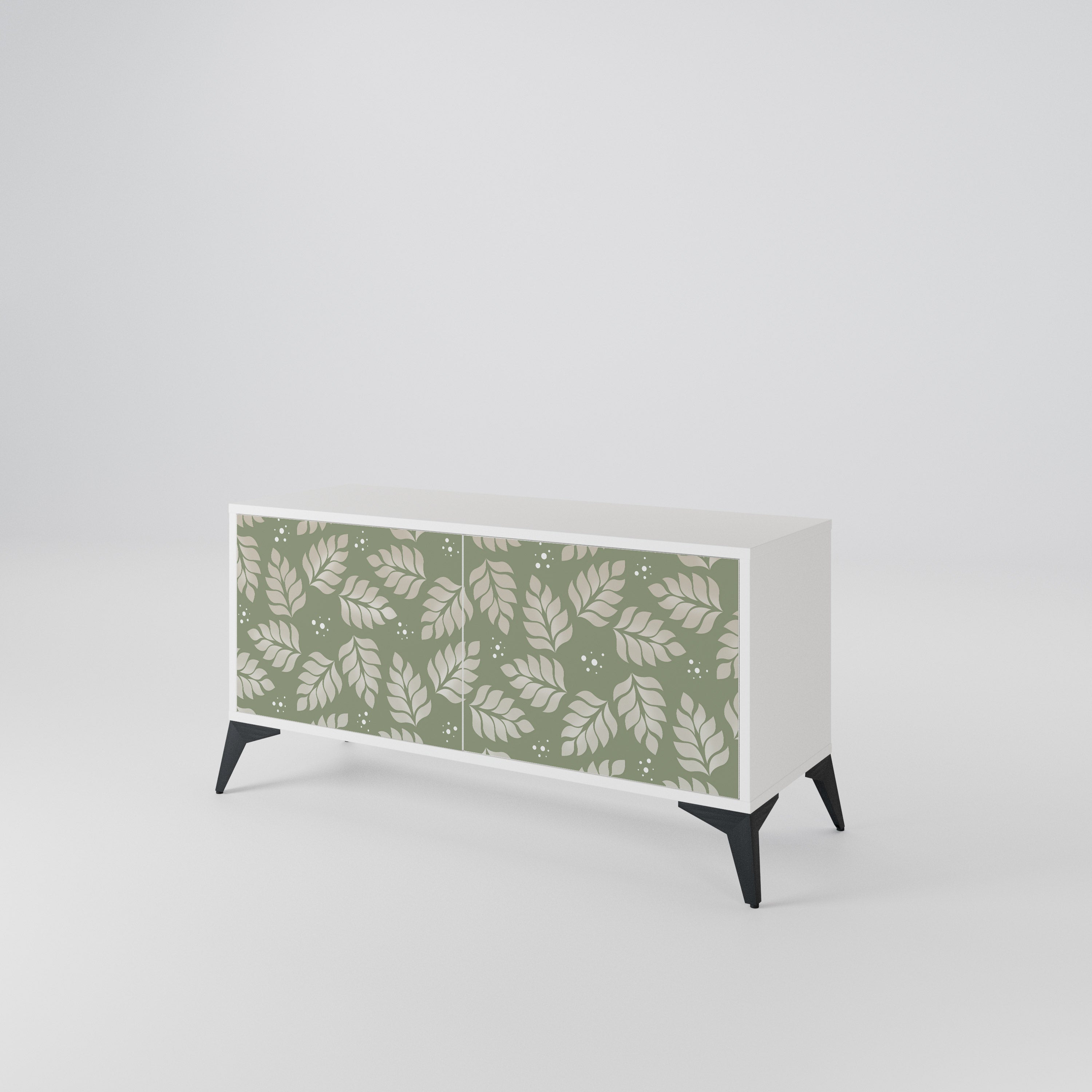 LEAVES ON GREEN Compact 2-Door TV Cabinet