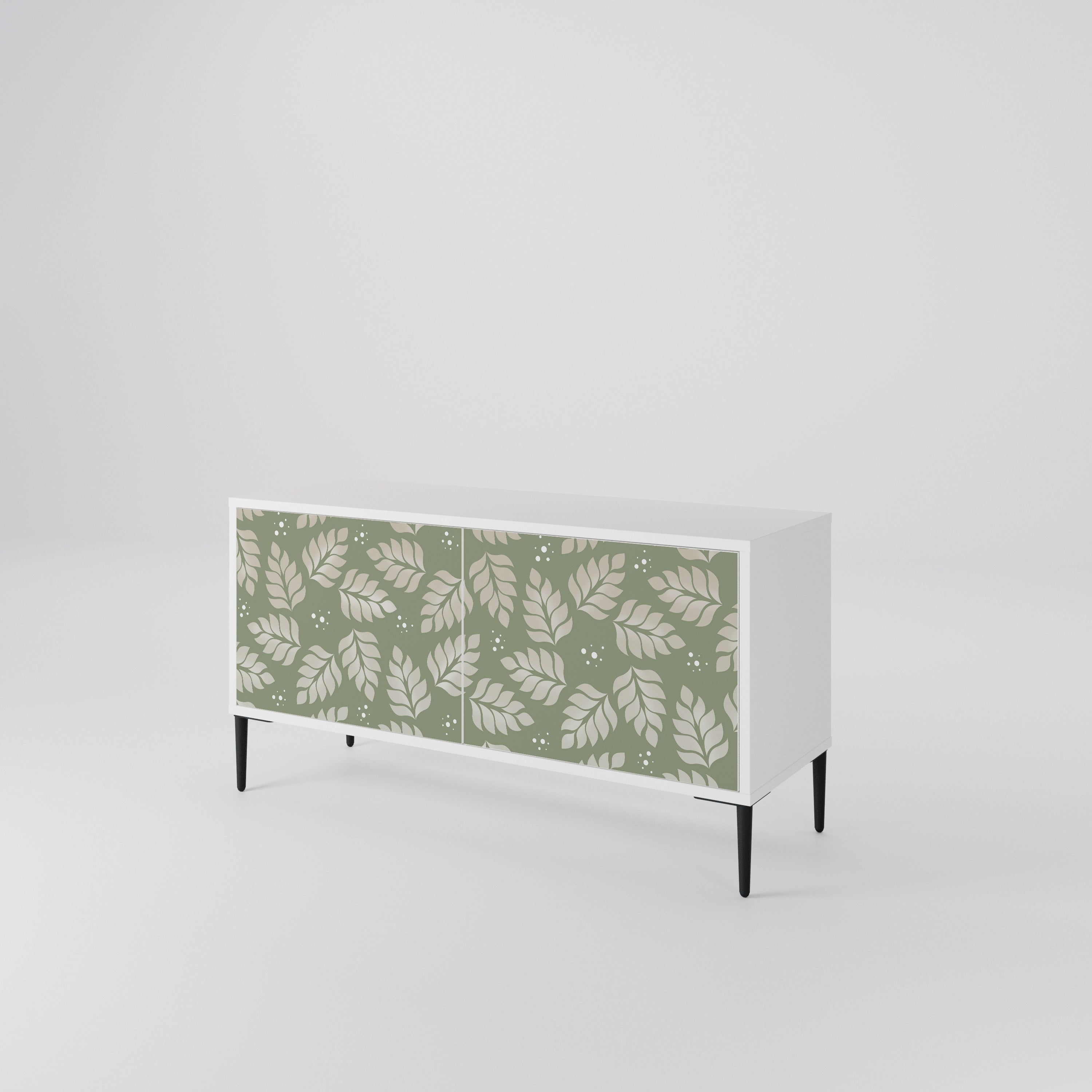 LEAVES ON GREEN Compact 2-Door TV Cabinet