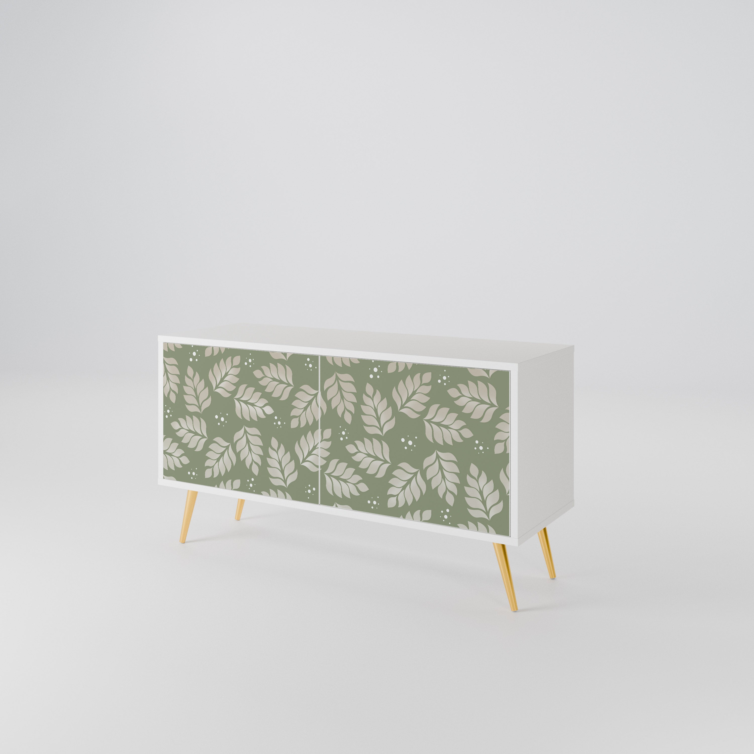 LEAVES ON GREEN Compact 2-Door TV Cabinet