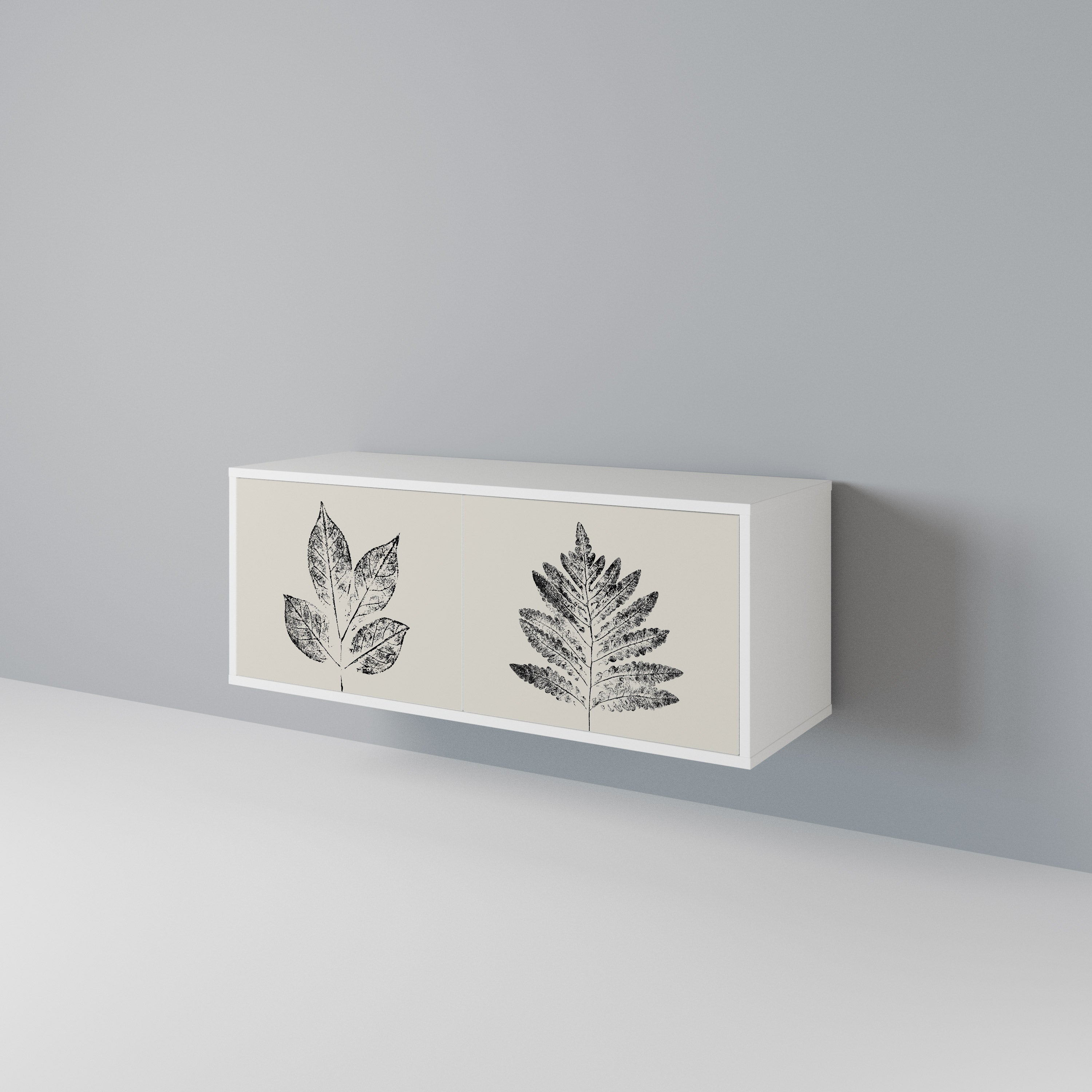 LEAFY STAMPS Compact 2-Door TV Cabinet